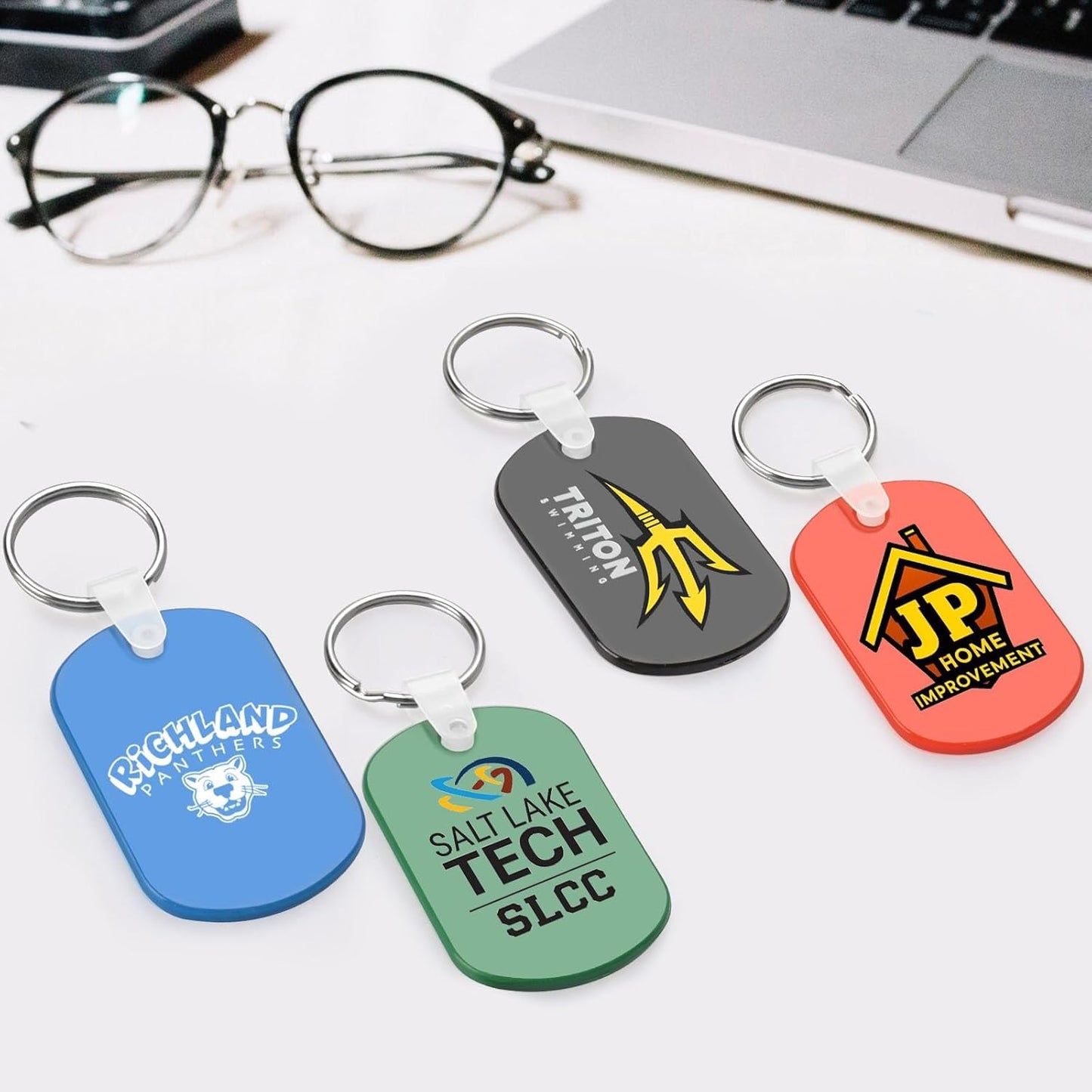 Custom Oval Soft Keychains 500 Pack, Personalized Logo, Text Bulk - Perfect for Tradeshows, Party Favors, Campaign Gifts - Customizable Key Tags
