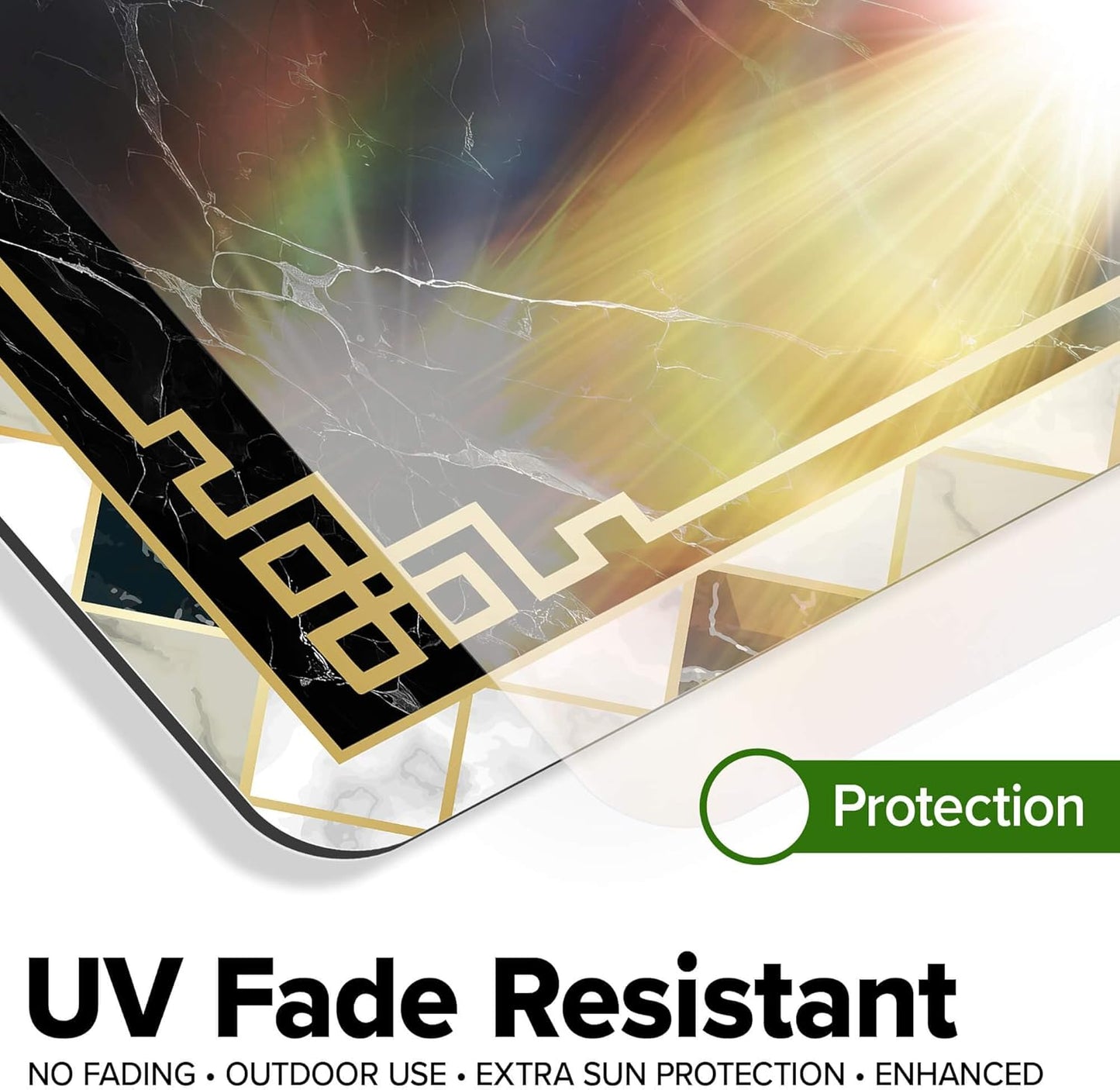 Custom Sign, Custom Street Sign, 11 Font Colors, 13 Font Styles, 4 Hole Options, 22 Sizes, 18x18 Inches, Rust Free DiBound, Fade Resistant, Made in USA by My Sign Center (Marble Tile)