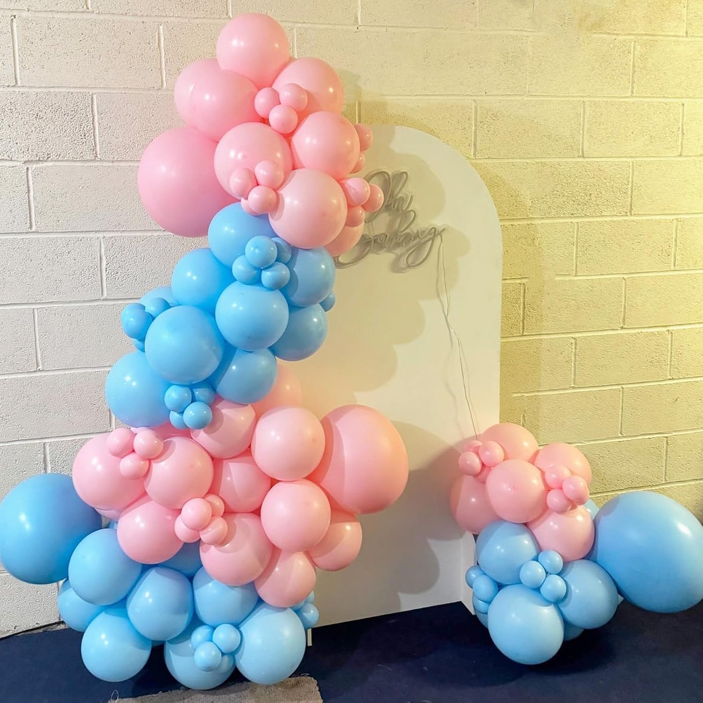 Gender Reveal Balloons, 12 Inch Pink Blue Latex Balloon, Baby Pink and Light Blue Party Helium Balloons for Boys or Girls Baby Shower Gender Reveal Party Decorations Birthday Wedding Supplies
