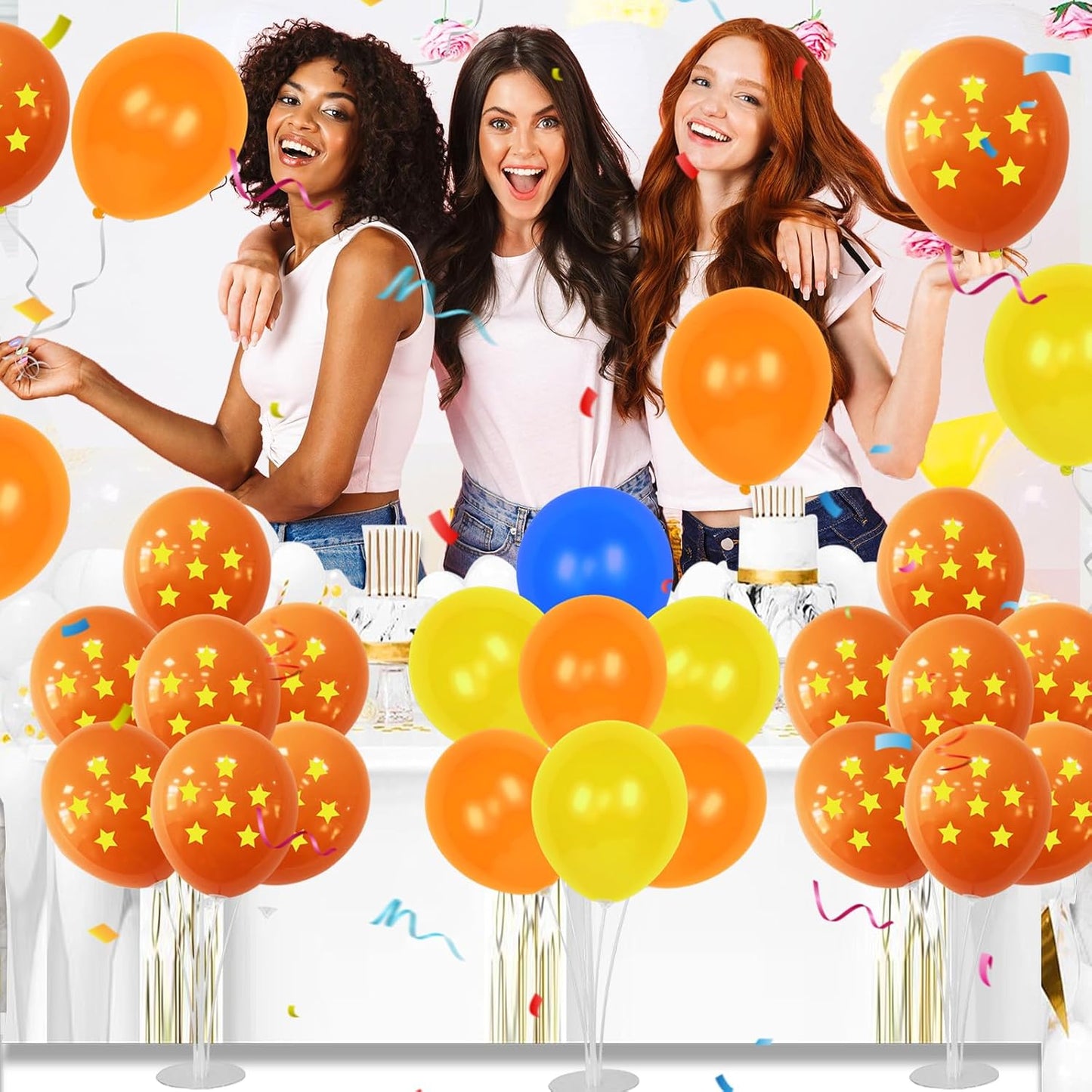 Party Balloons Stand Kit Foil Balloons Themed Party Balloon Centerpiece for Tables Birthday Party Decorations