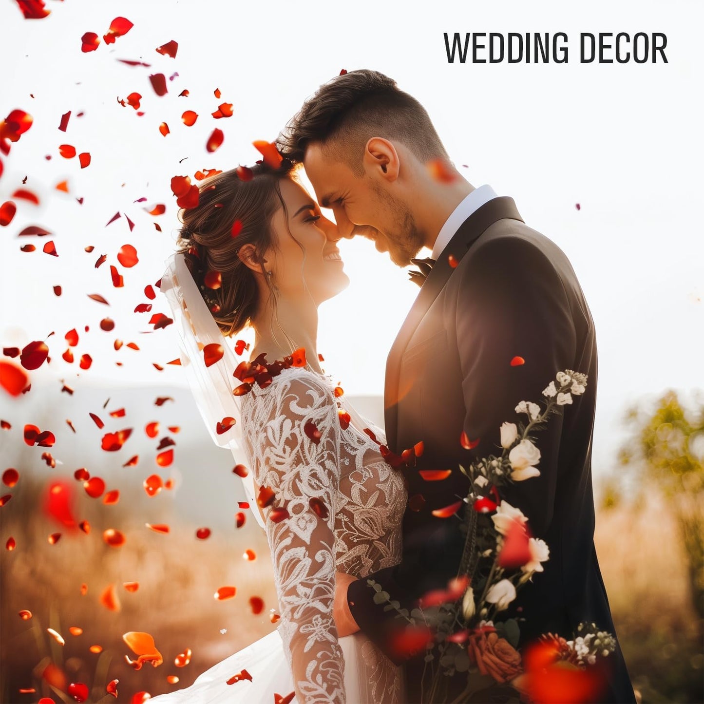 Rosaura Real Preserved Rose Petals 50g(1.75oz) for Wedding Decor, Romantic Nights - Includes Bonus Lucky Surprise Pack! (red)