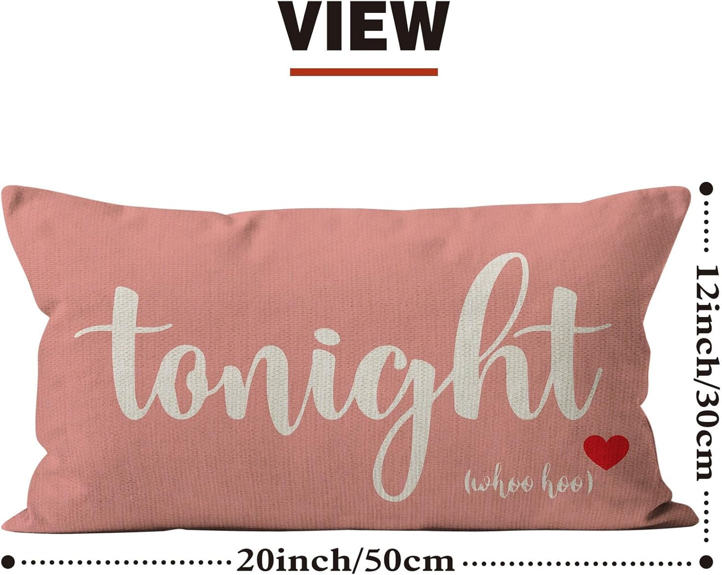 Mancheng-zi Bridal Shower and Wedding Gift - 12x20 Pillow Cover for Bride to Be - Funny Throw Pillows for Bedroom (Pink)