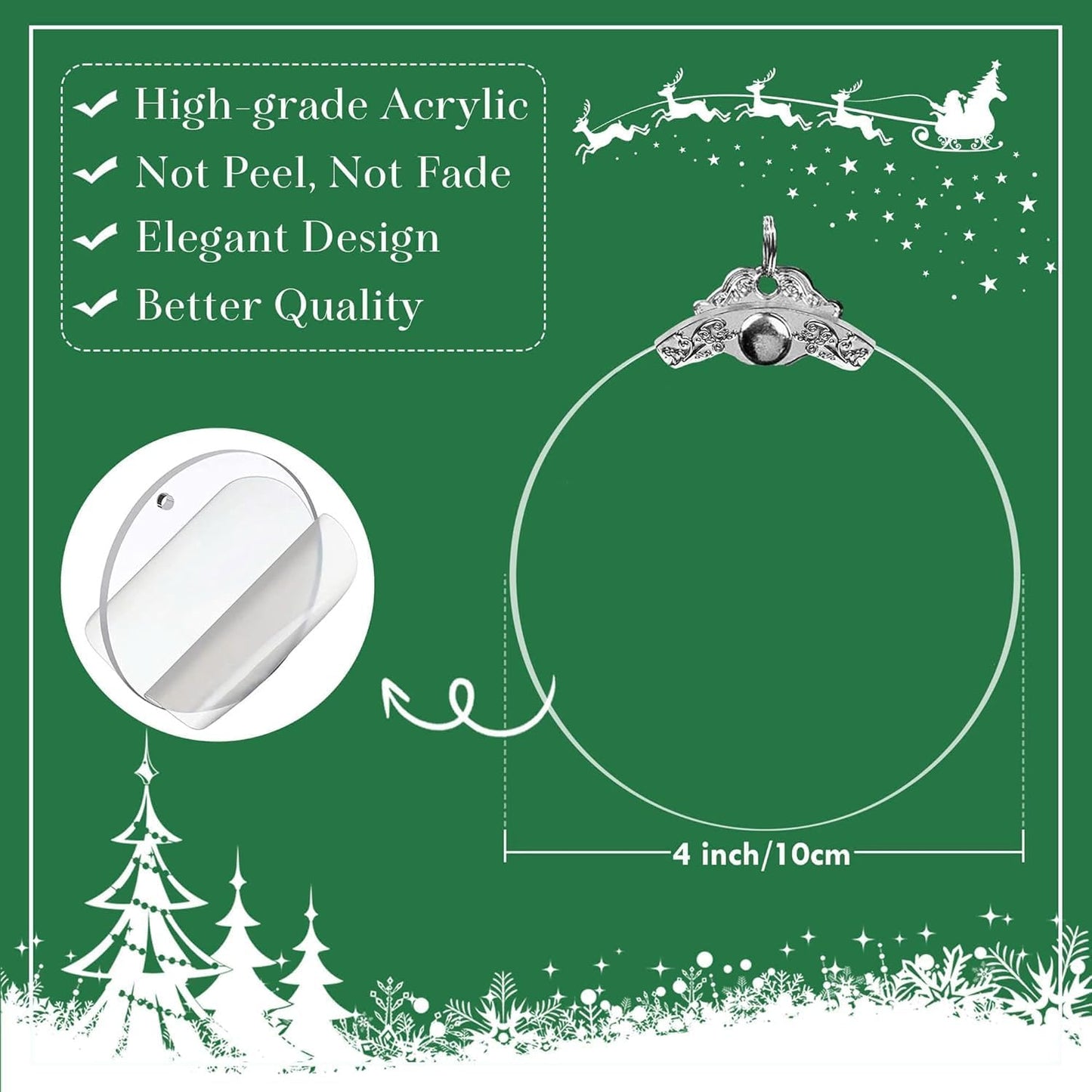 Christmas Ornaments 2025, Cute Snowman, Unique Christmas Ornaments Snowman 4 Inch Acrylic Ornament Art, White Elephant Gifts for Adults, Gifts for Womens, 2025 Christmas Ornament