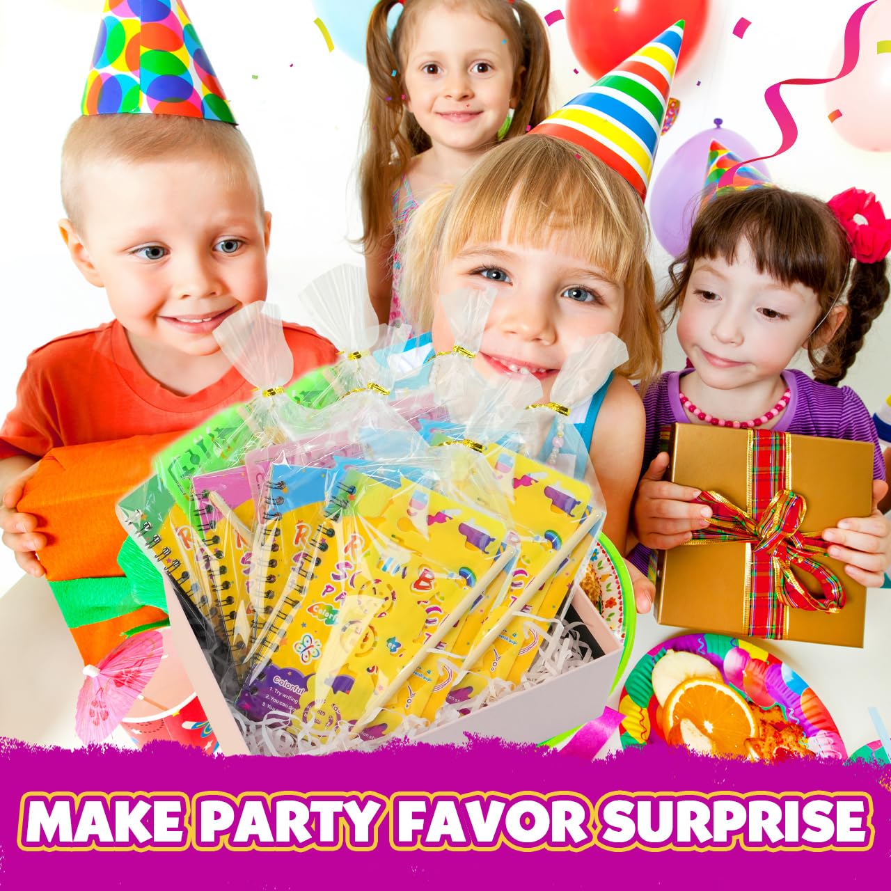 Party Favors for Kids 4-8-12: 24 Pack Scratch Rainbow Art Crafts Notebook