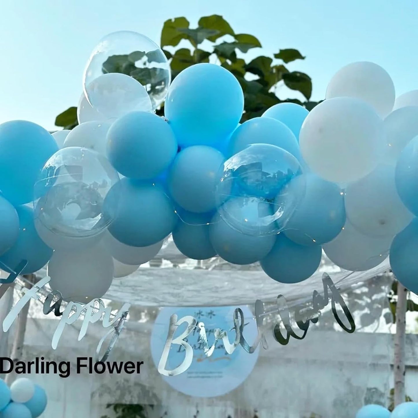 90pack Aqua Balloons Different Size 18/12/10/5 Inch Aqua Balloon Garland Arch Kit for Graduation, Wedding, Birthday, Princess Theme Party, Baby Shower, Anniversary Party Decorations