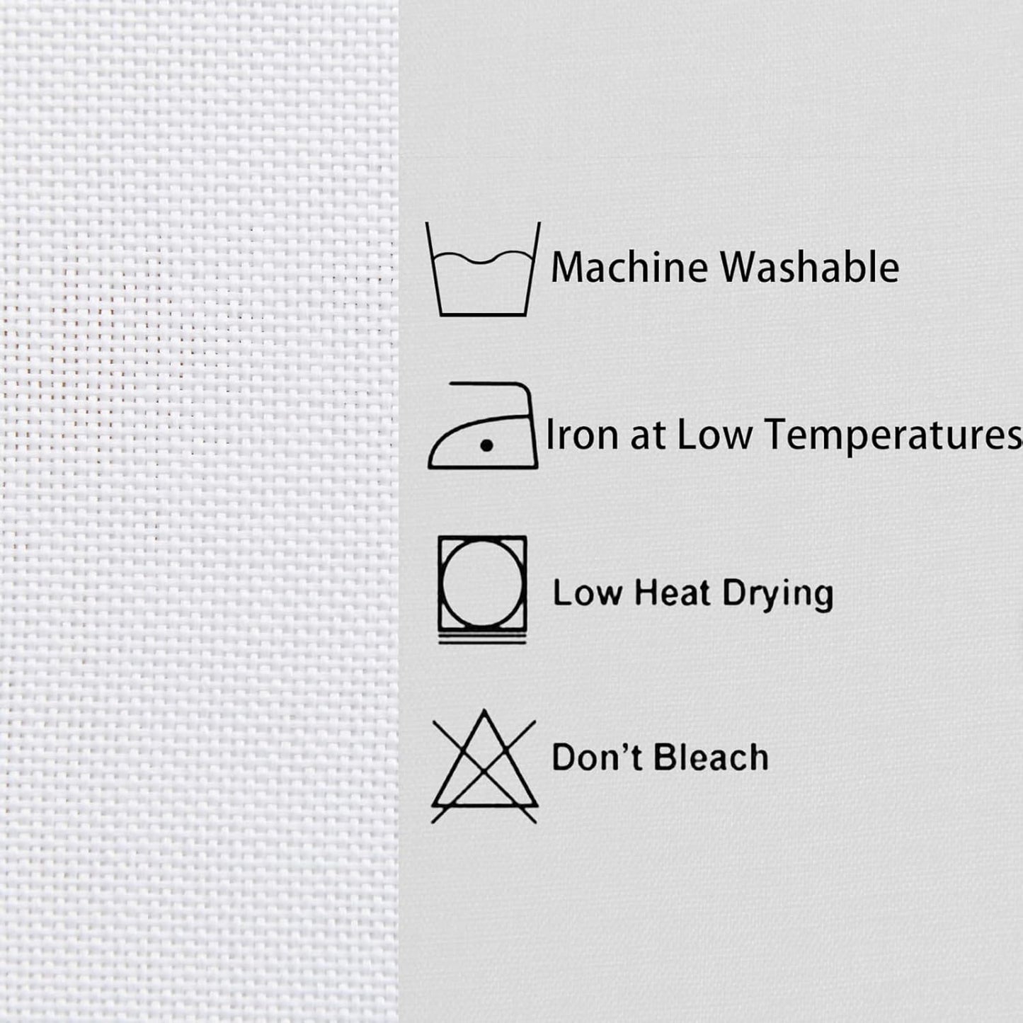 Hiasan 2 Pack Faux Linen Square Tablecloth - Wrinkle and Stain Resistant Washable Table Cloth for Kitchen Dining Room Holiday Table Cover for Party Dinner, White, 60 x 60 Inch