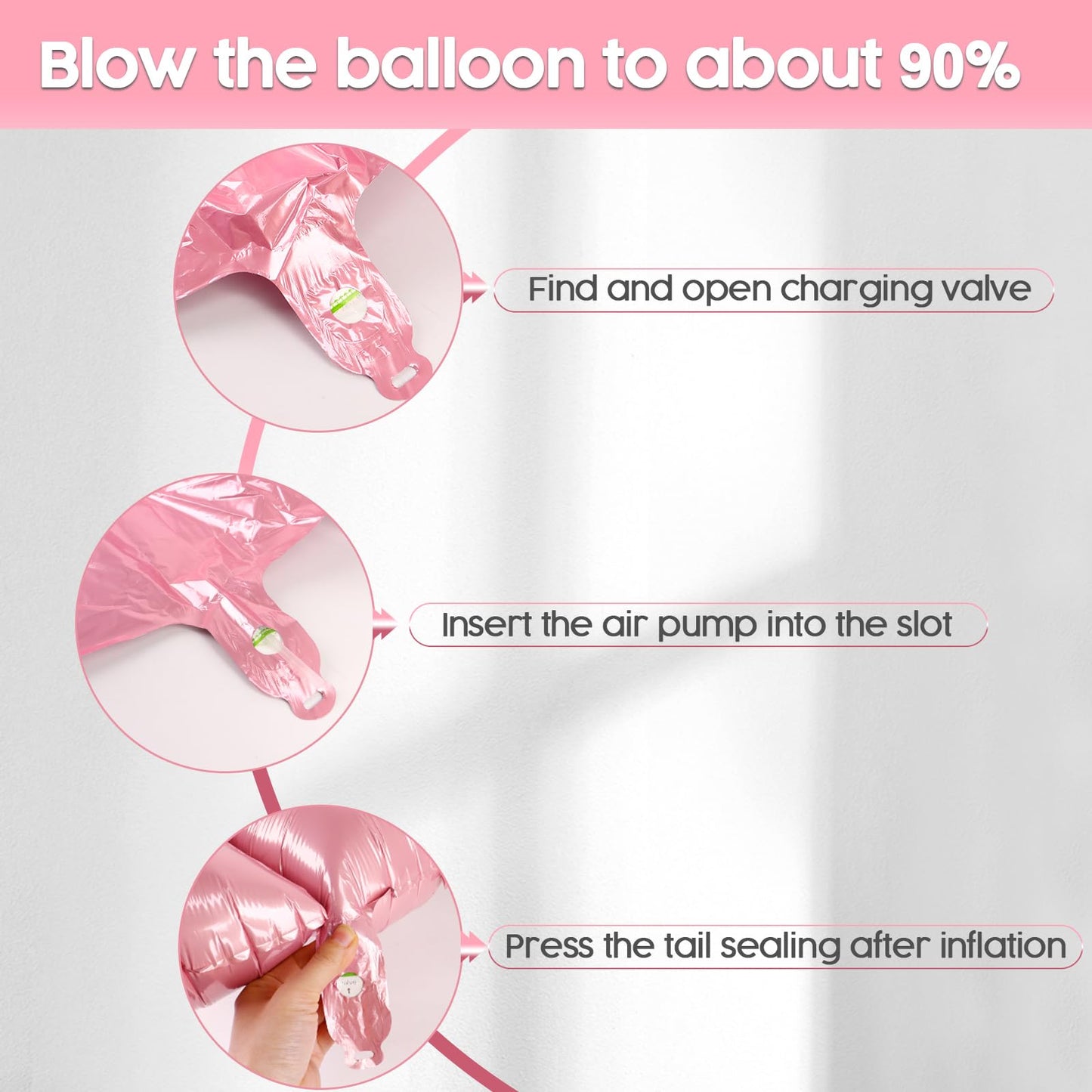 2 Balloon - Pastel Pink Birthday Number Balloons, 40 Inch Decorations