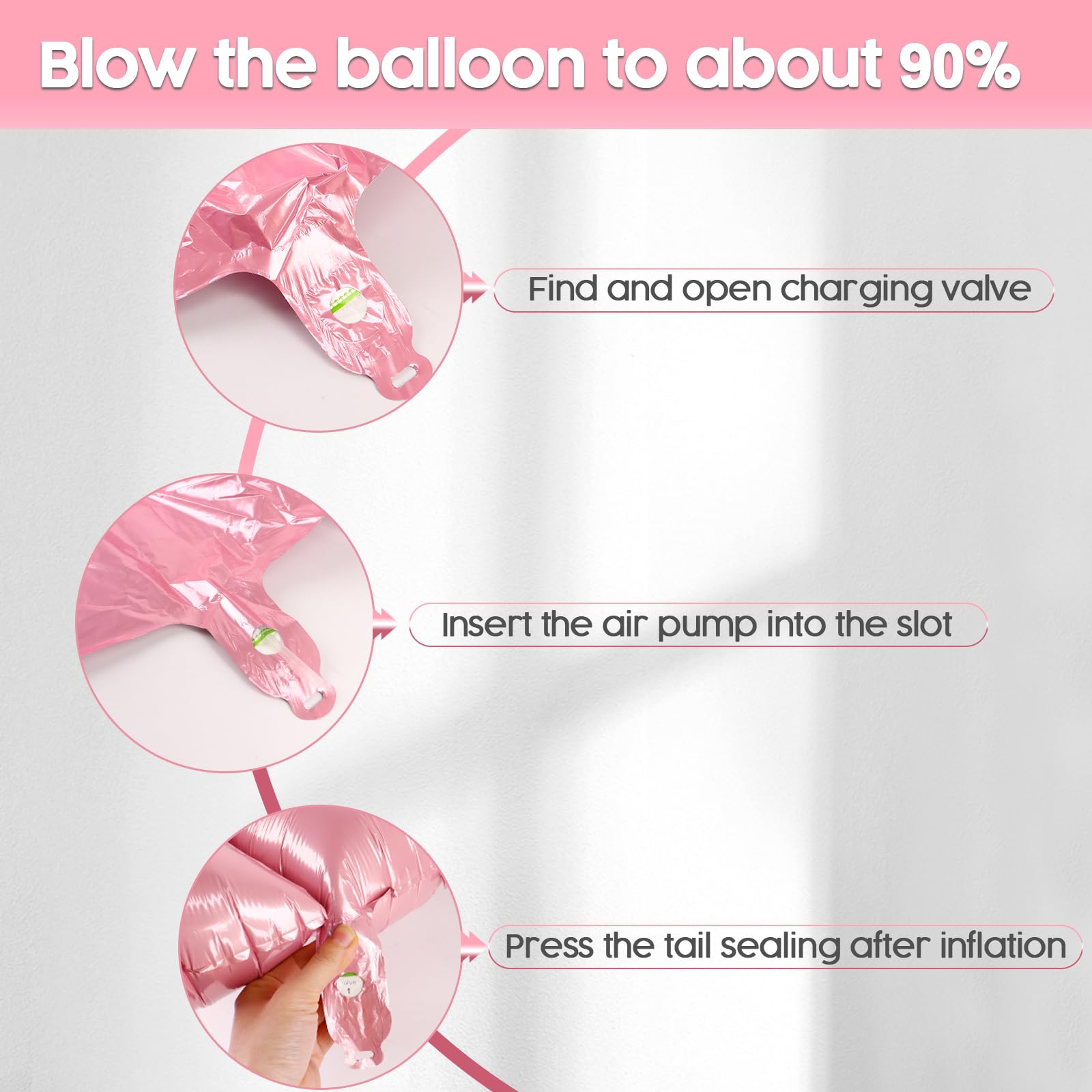 2 Balloon - Pastel Pink Birthday Number Balloons, 40 Inch Decorations