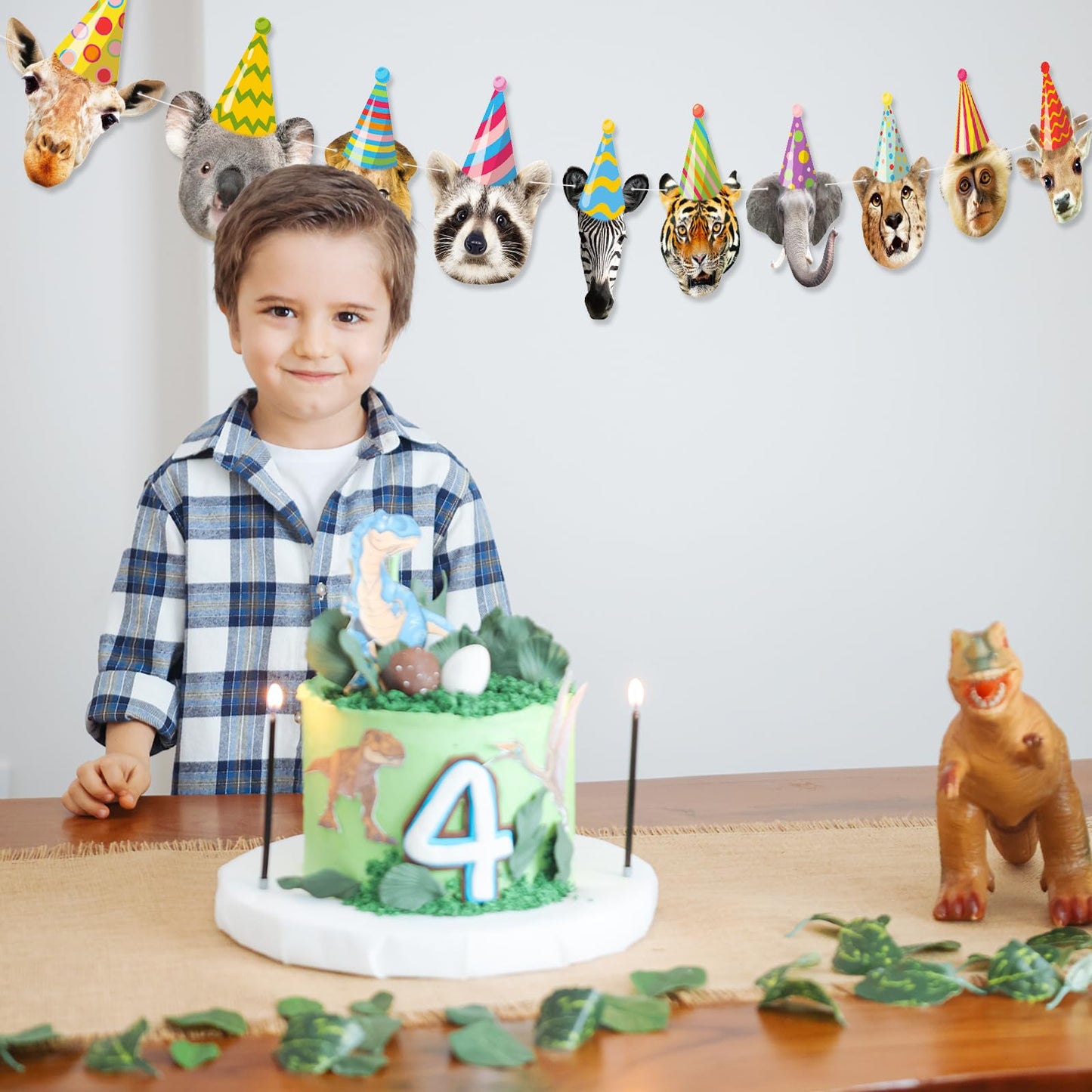 Hooqict Safari Animals Happy Birthday Banner Animal Birthday Party Decorations Party Animal Banner