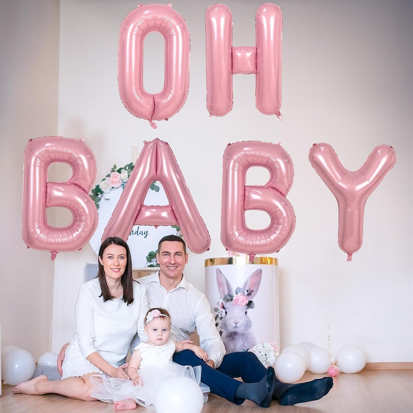 40" Balloon Letter K Pastel Pink, Large Foil Baby Pink Letter Balloons A - Z for Girls, Light Pink K Helium Balloon for Women Birthday Anniversary Graduation New Year Party Decoration Supplies