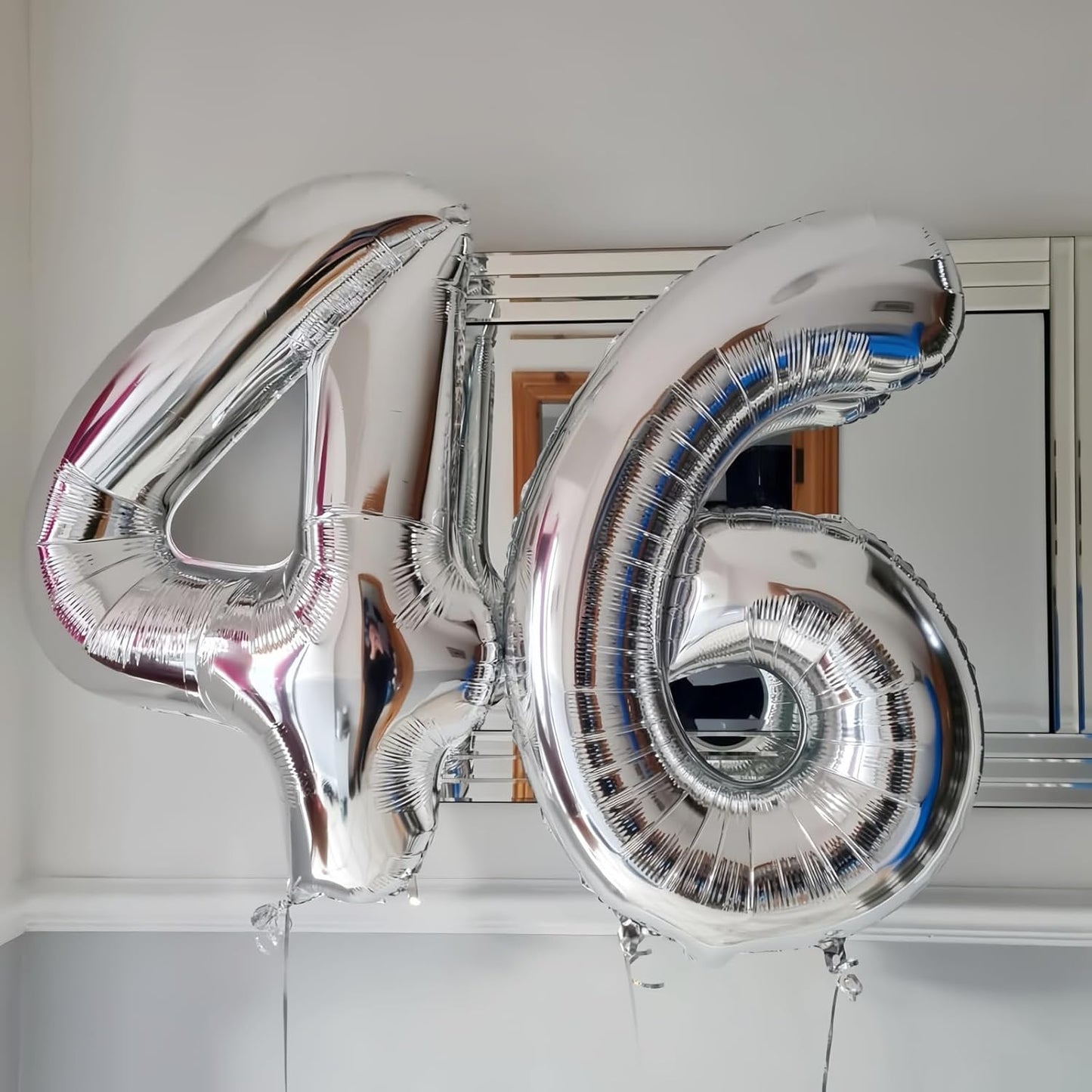 Silver 1 Balloon,40 Inch Number 1 Balloon,1st Birthday Balloon Decorations Helium Silver 1 Balloon Number for Birthday Party Decorations
