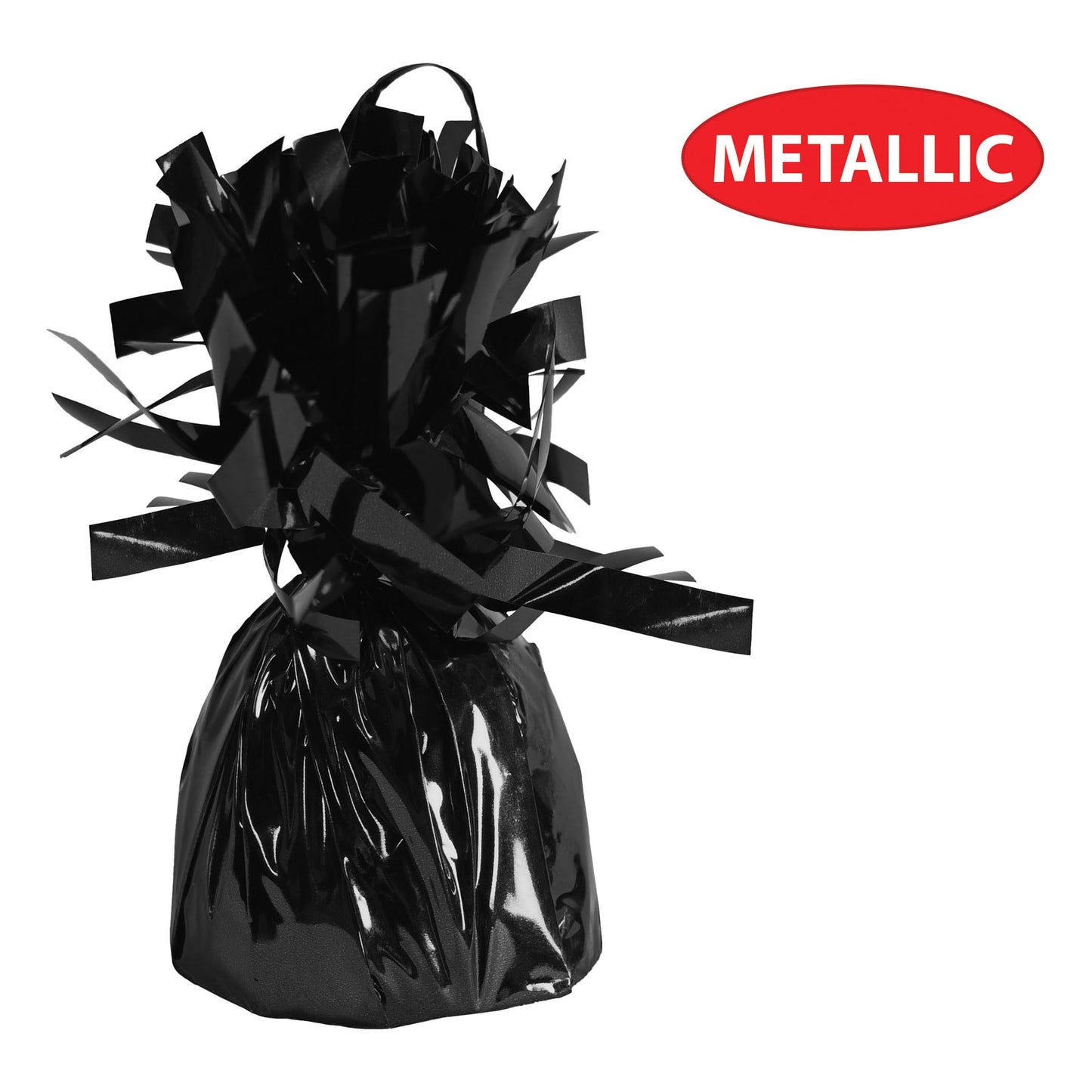 Beistle Wrapped Balloon Weight – 6 Pack, Black Balloon Centerpiece and Bouquet Holders, Party
