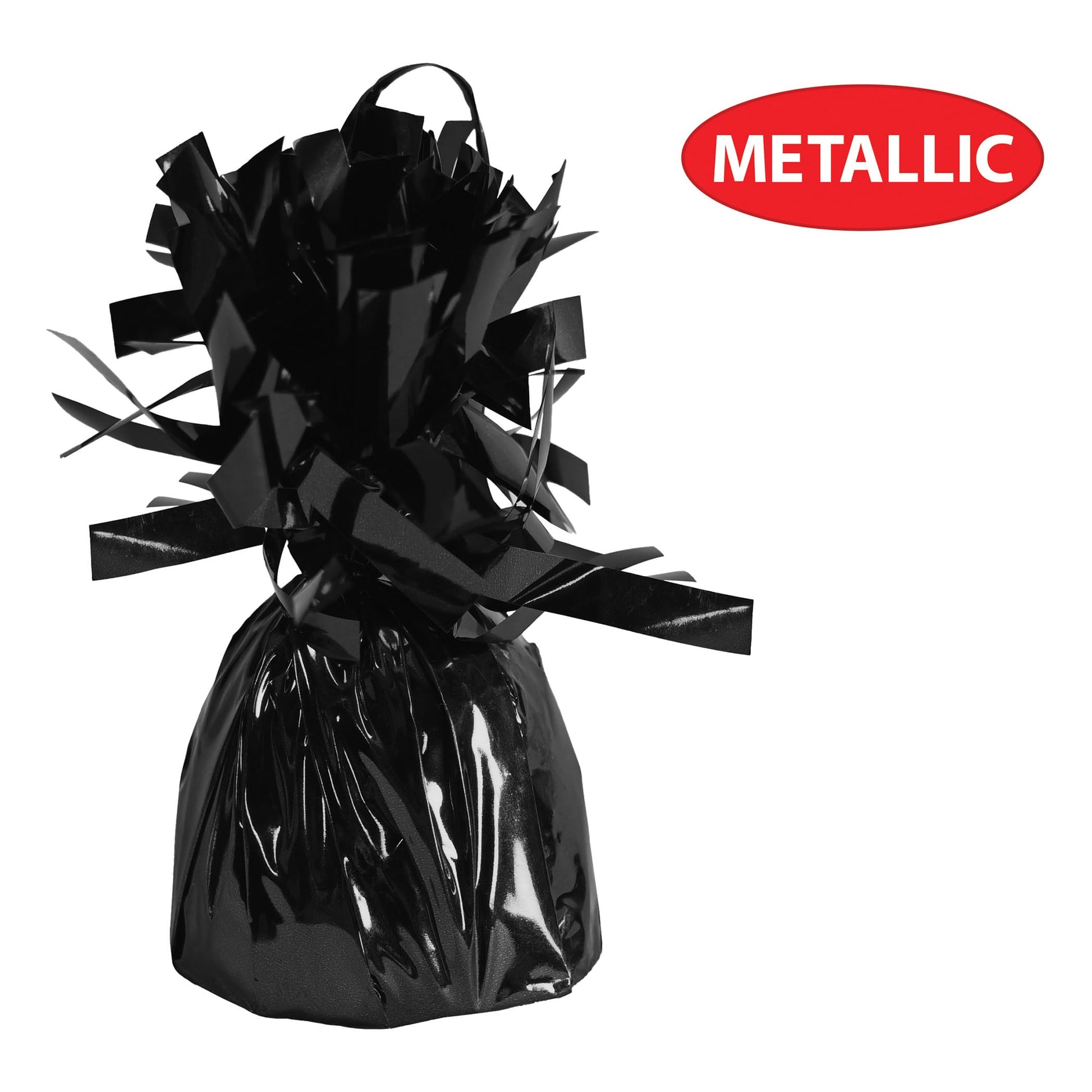 Beistle Wrapped Balloon Weight – 6 Pack, Black Balloon Centerpiece and Bouquet Holders, Party