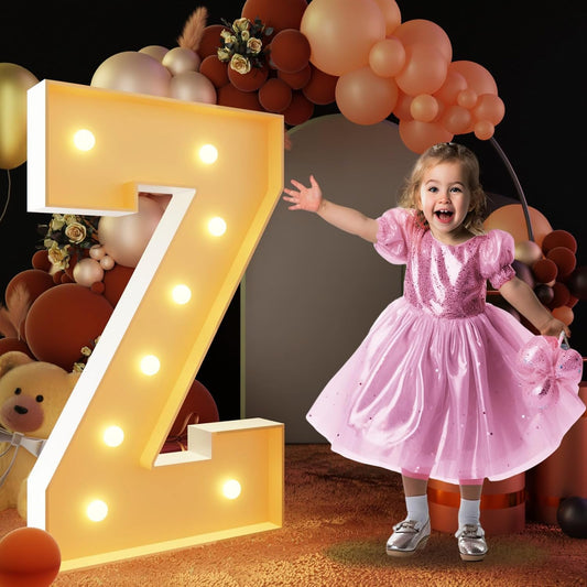 imprsv 3FT Block Marquee Letters, Light Up Letters for Birthday, Baby Shower, Wedding & Engagement Parties, Z