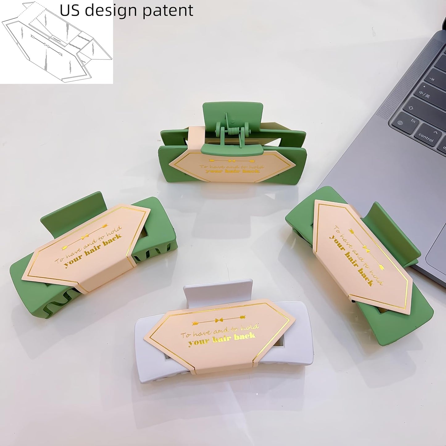 36pcs Bridesmaid Scrunchies Proposal Gifts Bachelorette Hair Claws Clips Girls heart sunglasses for Wedding Party Favors (Sage Green)