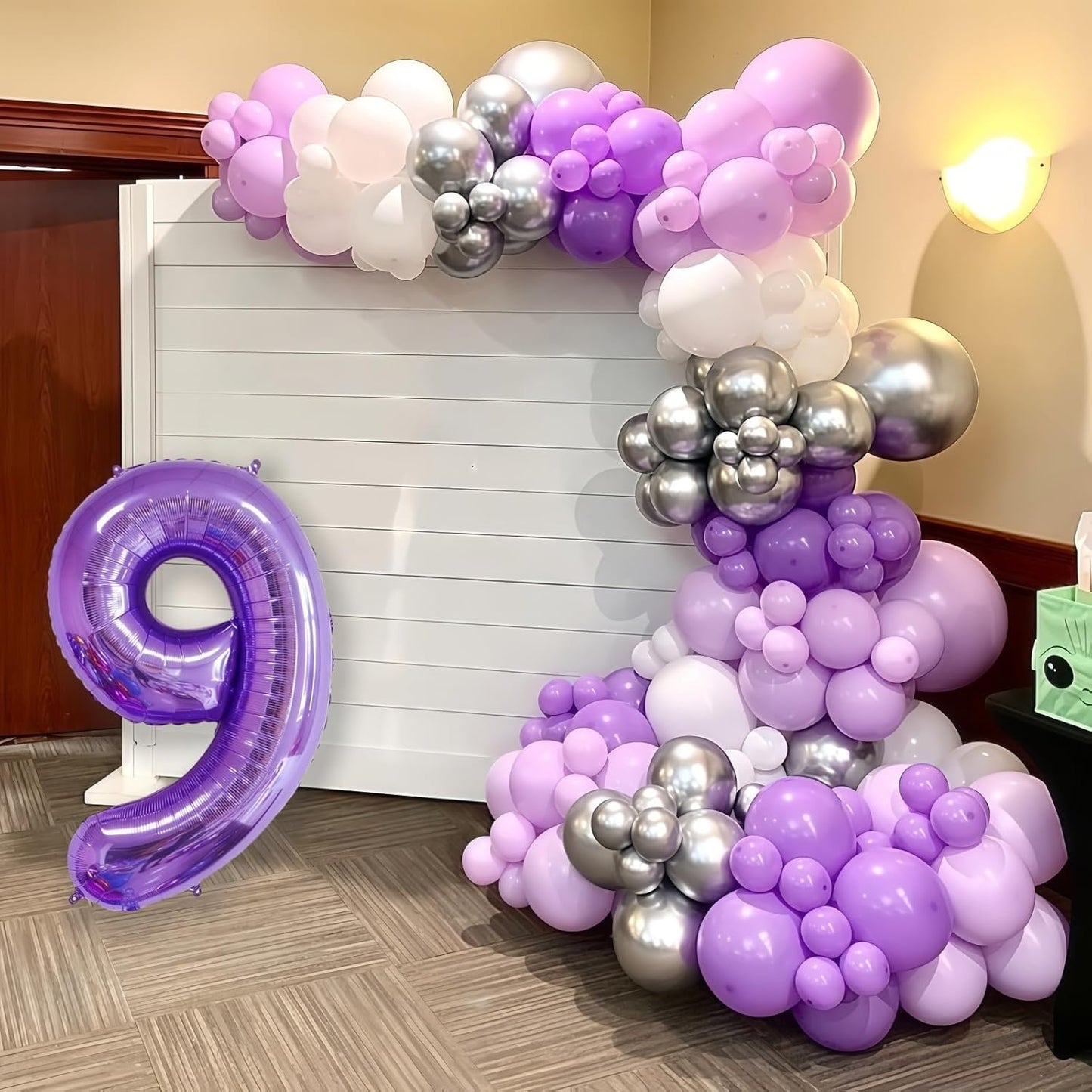 Purple 5 Balloon Number,40 Inch Number 5 Balloon Big Purple 5 Foil Mylar Helium Balloon for Birthday Party Decorations