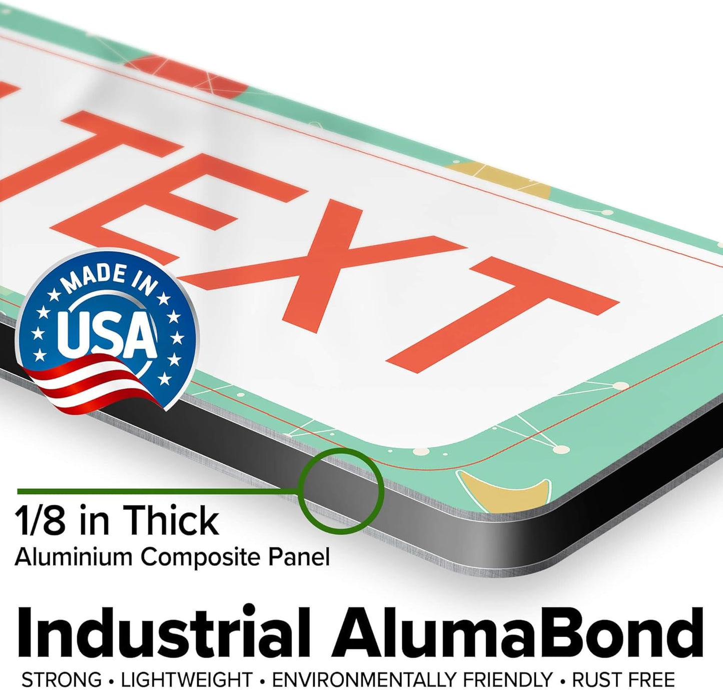 Custom Sign, Custom Street Sign, 11 Font Colors, 13 Font Styles, 4 Hole Options, 22 Sizes, 4x18 Inches, Rust Free DiBound, Fade Resistant, Made in USA by My Sign Center (Mid-Century Modern 2)