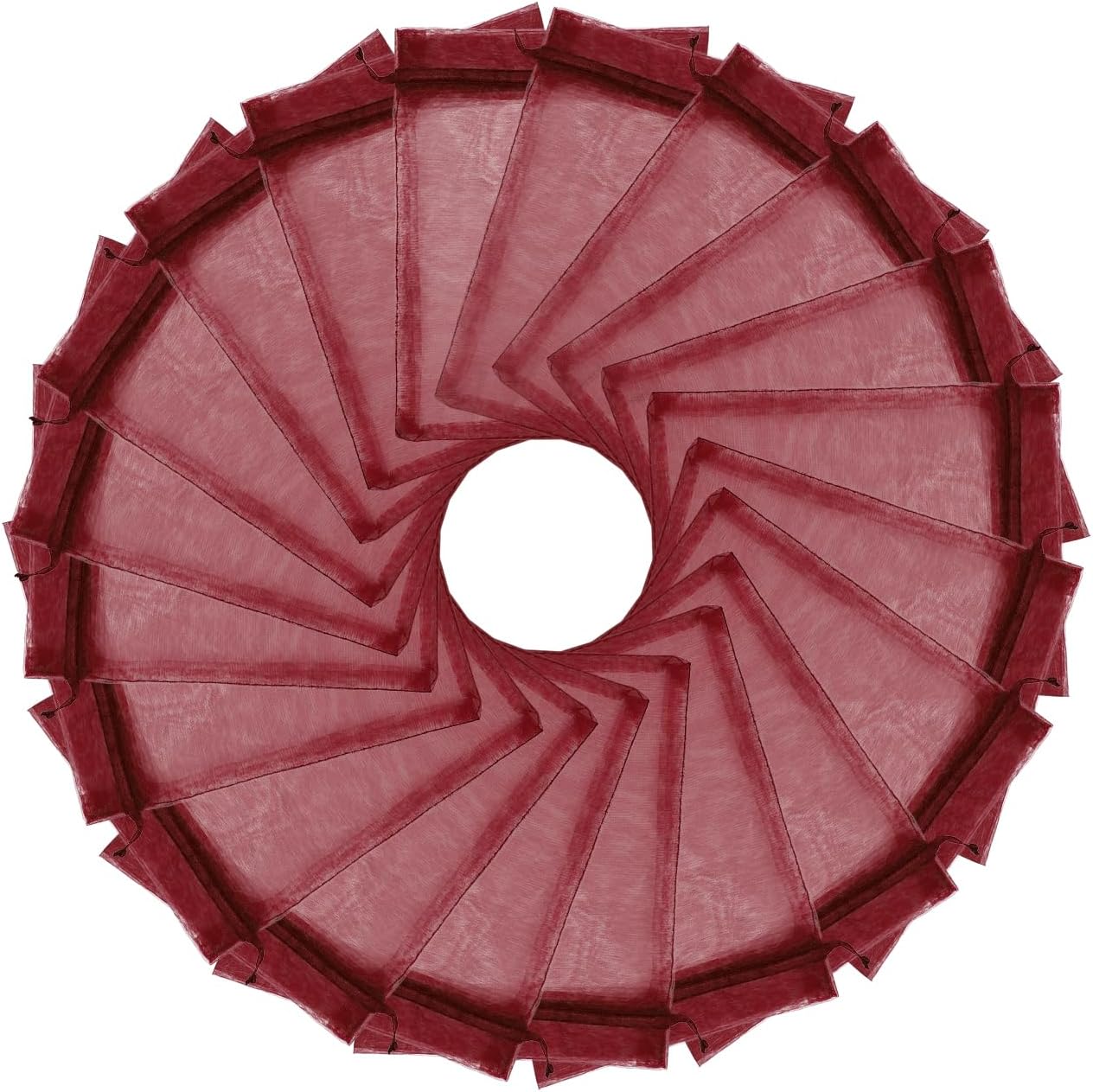 Wudygirl 100 PCS Organza Bags - 5X7 Inch Sheer Organza Bags with Drawstring for Jewelry, Wedding Favor, Candy (Wine Red 5X7)