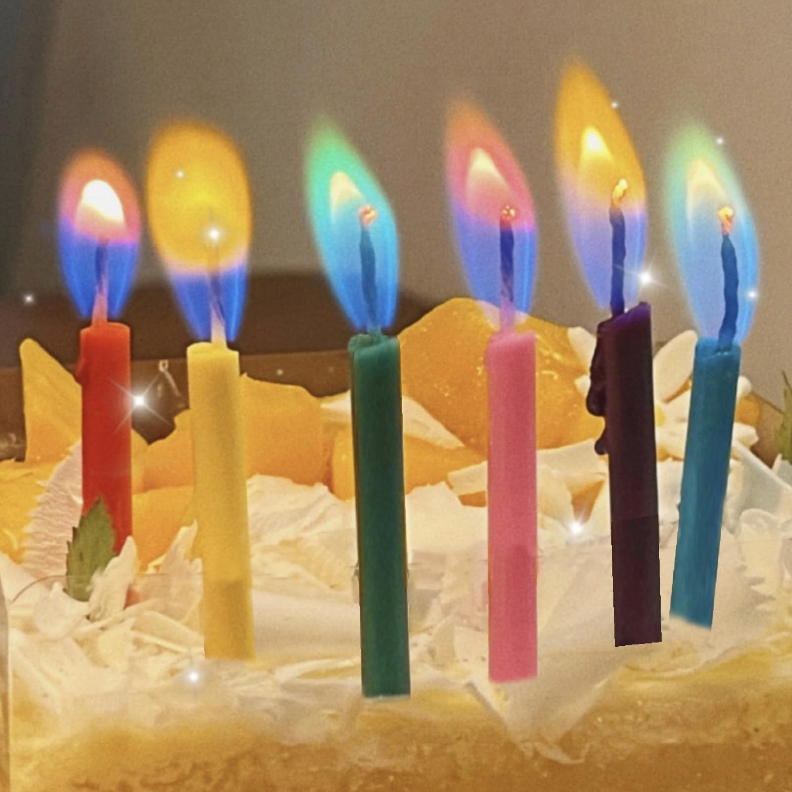 Colorflame Multicolor Birthday Cake Candles Happy Birthday Candles Colorful Candles Holders Party