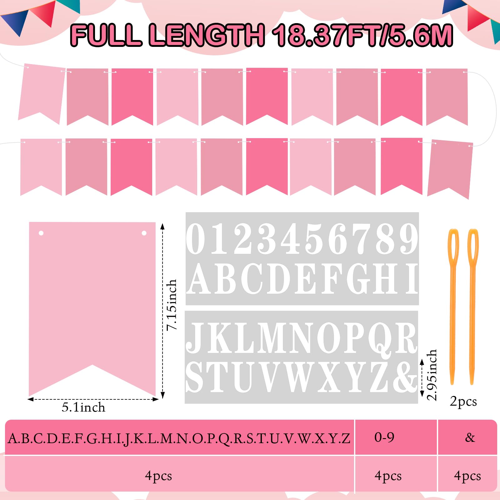 Mooliwe 171 Pcs DIY Custom Banner Kit Make Your Own Customizable Sign for Birthday Wedding Party