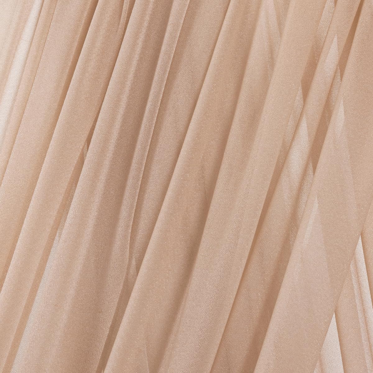 MLMC Nude Wedding Arch Draping Fabric 2 Panels 29" x 20 FT Extra Long Gauze Drapes Sheer Backdrop Curtains 6.6 Yards Outdoor Drapery Panels for Wedding Ceremony Party Ceiling Decoration