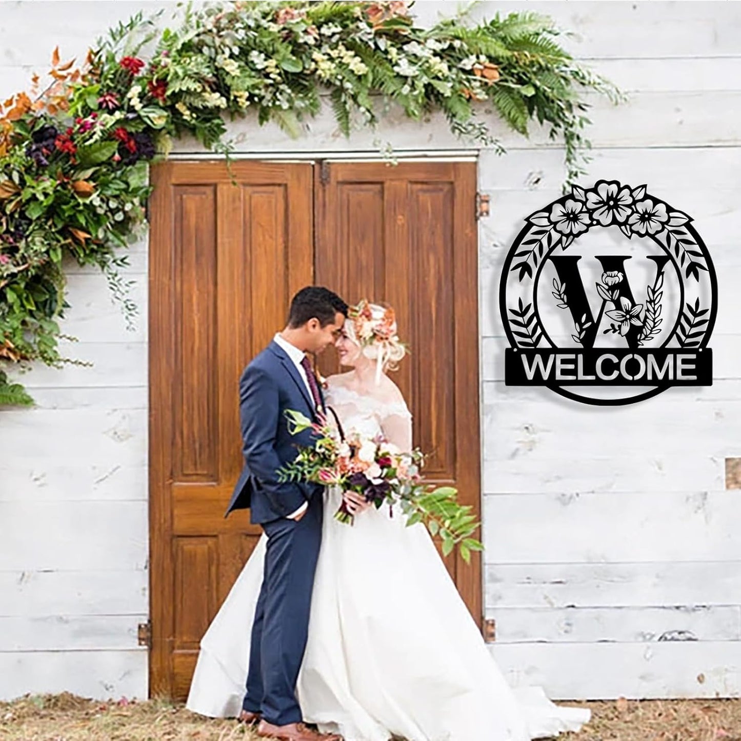 Custom Metal Name Sign, Personalized Family Last Name Signs for Home, Split Letter Monogram Wall Art Decor, Customized Metal Signs for Outdoor, Personalized Wedding Housewarming Gift