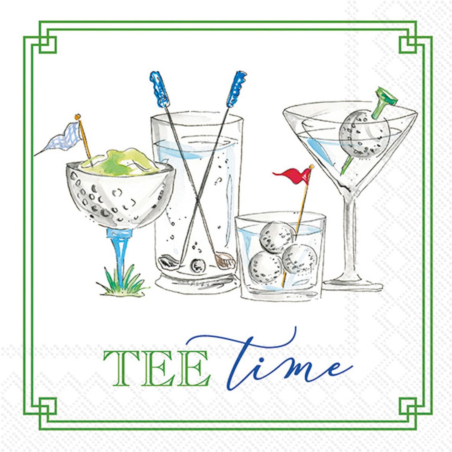 IHR Ideal Home Range Cocktail Napkins Rosanne Beck Disposable 3-Ply Paper Party Napkin Pack, 5" x