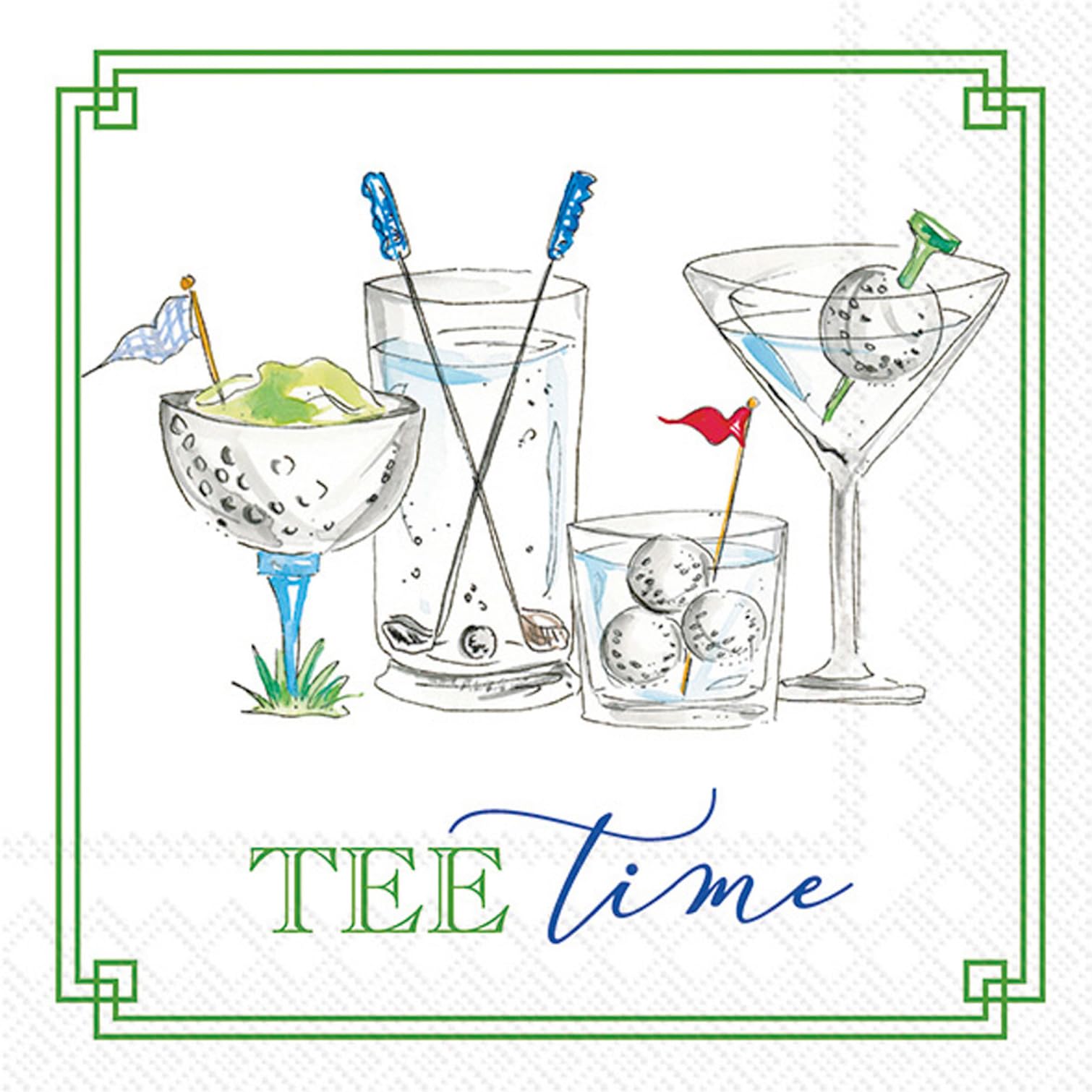 IHR Ideal Home Range Cocktail Napkins Rosanne Beck Disposable 3-Ply Paper Party Napkin Pack, 5" x
