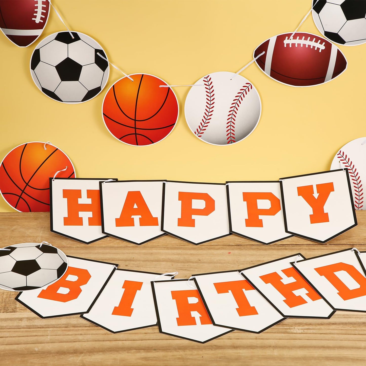 3pcs Sports Birthday Party Banner, Sports Themed Party Decorations