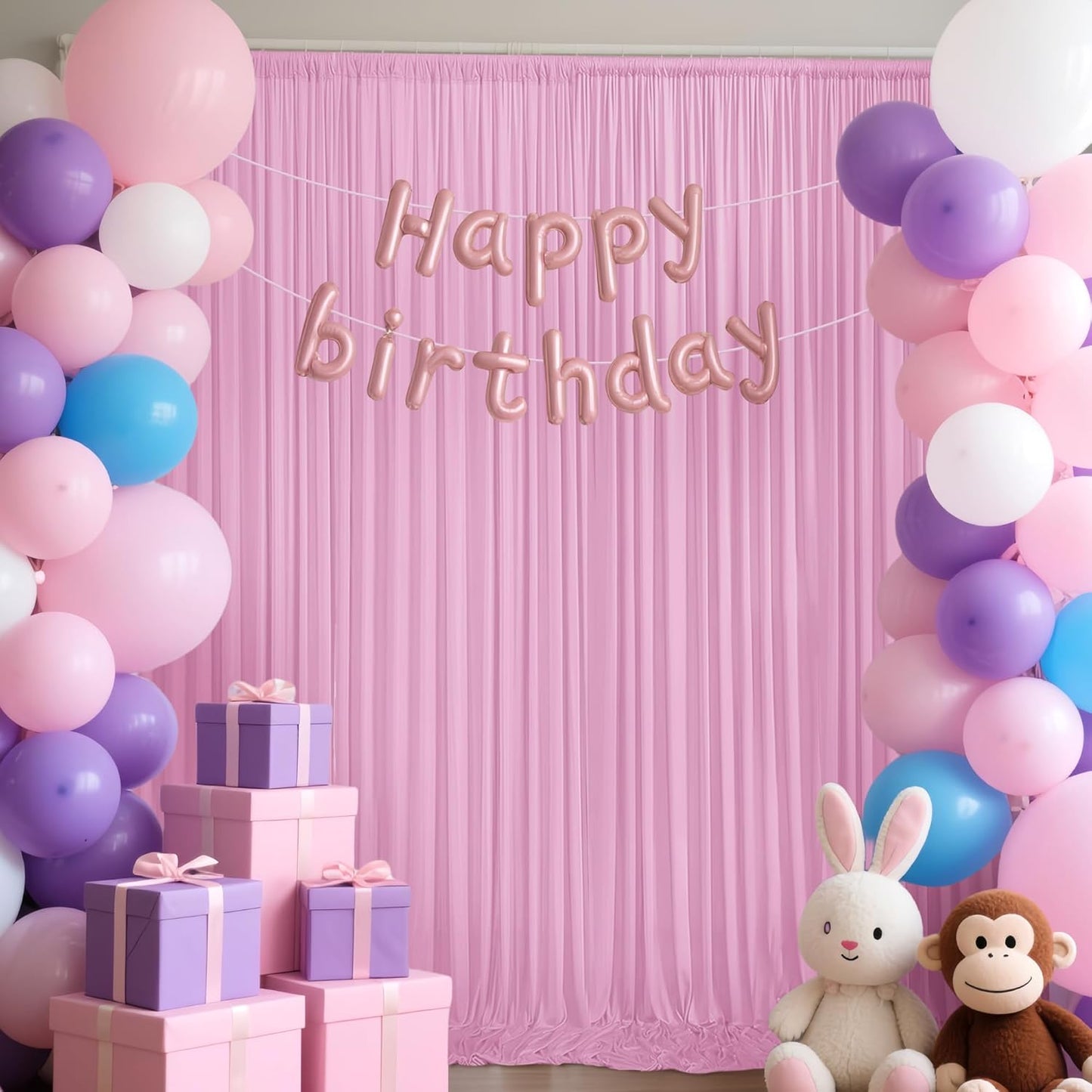 40x10ft Backdrop Curtains for Parties, 8 Panels 5x10ft Curtains Photography Drapes Rod Pocket Curtain Backdrop for Birthday Wedding Baby Shower Home Decor