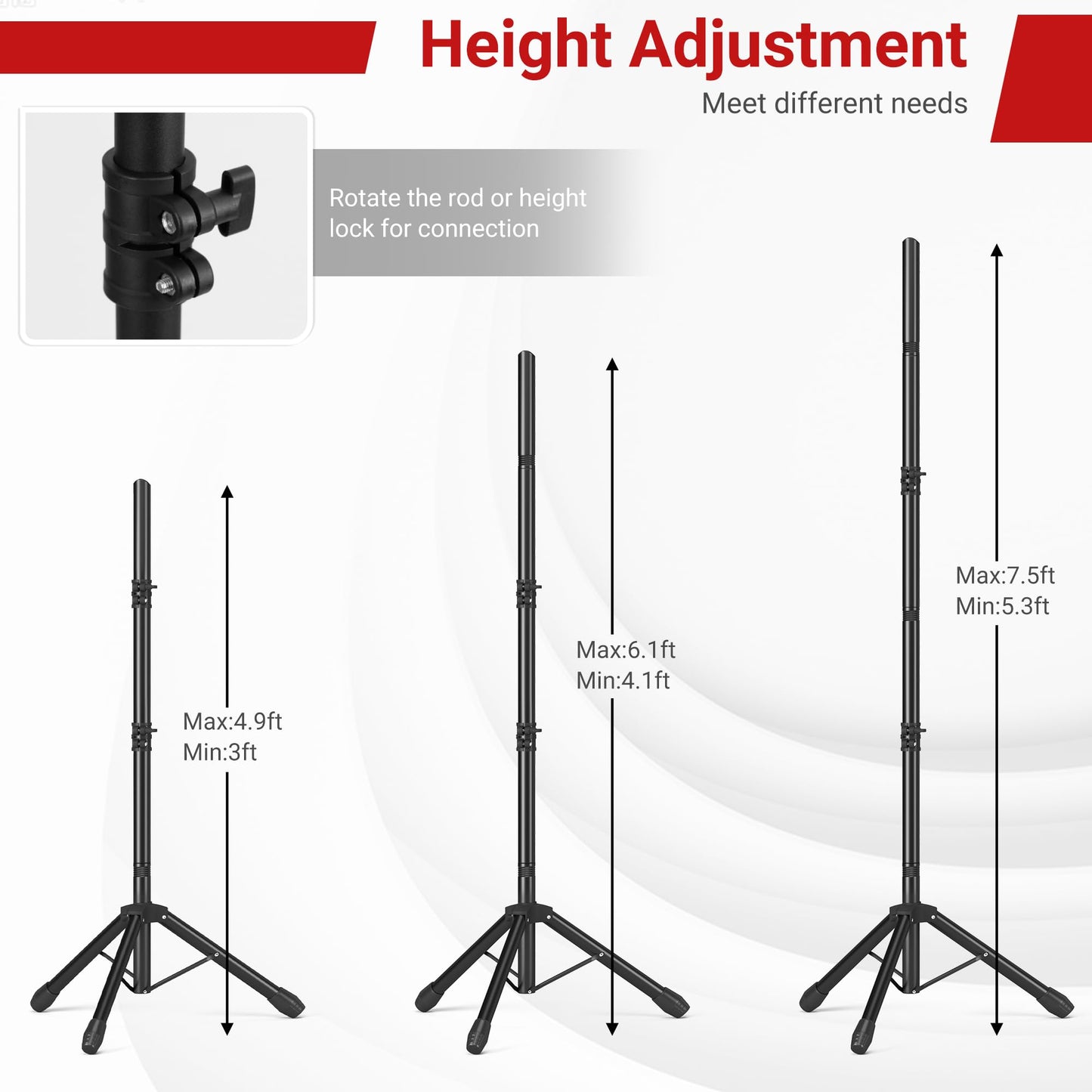 Backdrop Stand, Adjustable 10x7.5 FT Background Stand Backdrop for Parties, Photo Video Studio
