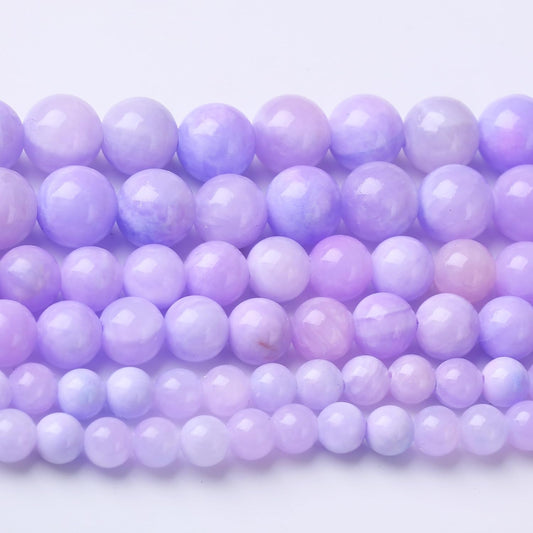 Purple Persian Jade Stone Beads Gemstone Round Crystal Energy Jade Beads Stone Beads for Jewelry Making DIY Bracelet Necklace Jewelry Making 1 Strand 15.5inch 45PCS 8MM