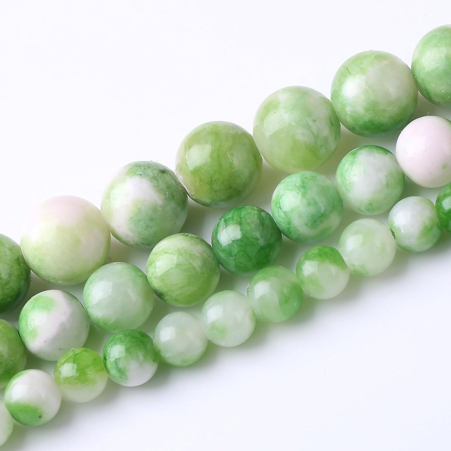 Green Persian Jade Stone Beads Gemstone Round Crystal Energy Jade Beads Stone Beads for Jewelry Making DIY Bracelet Necklace Jewelry Making 1 Strand 15.5inch 31PCS 12MM