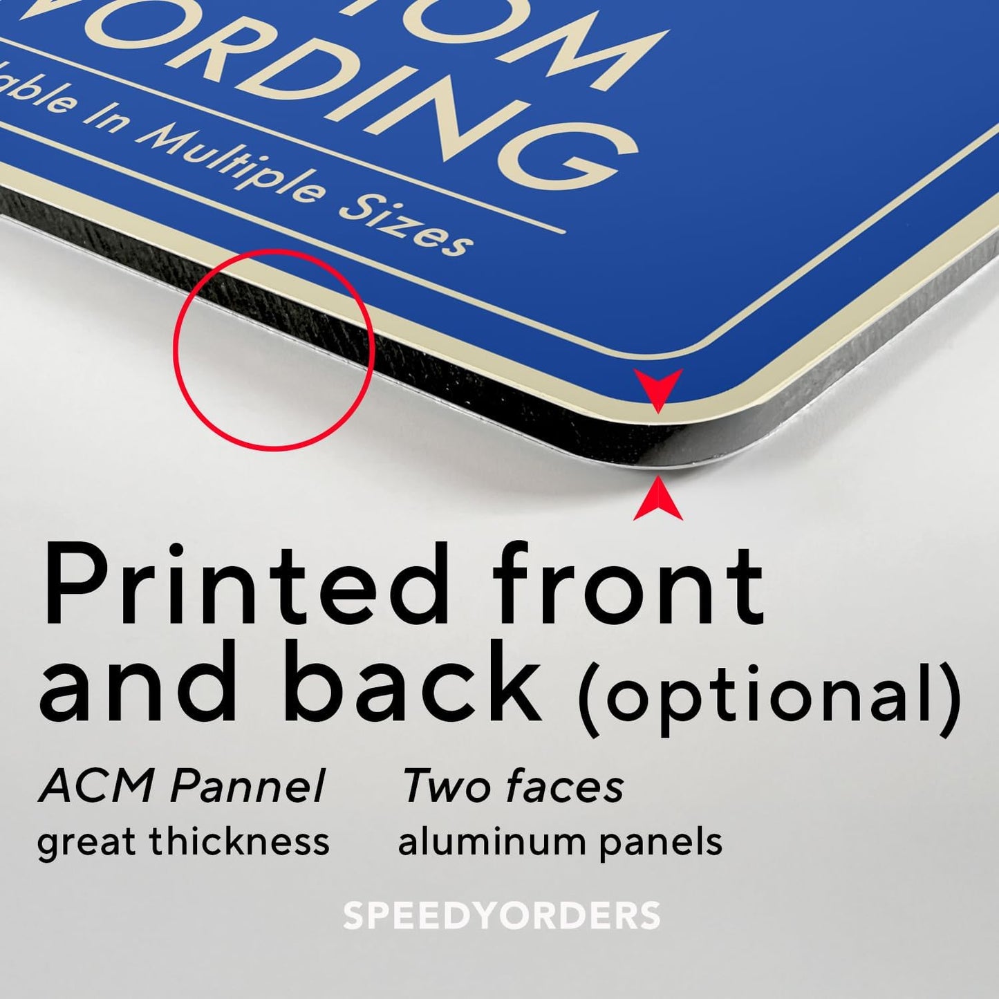 Custom Decorative Outdoor Metal Sign - Personalized Aluminum Design 1 Blue Steel - 24x24 In, Waterproof, Made In USA, Driveway Sign