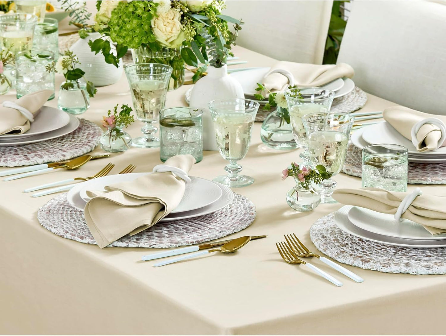 Solino Home Linen Tablecloth for Rectangle Tables 60 x 120 Inch - 100% Pure Linen Birch Table Cloth - Fete, Machine Washable Cloth Tablecloth for Fall, Autumn, Thanksgiving