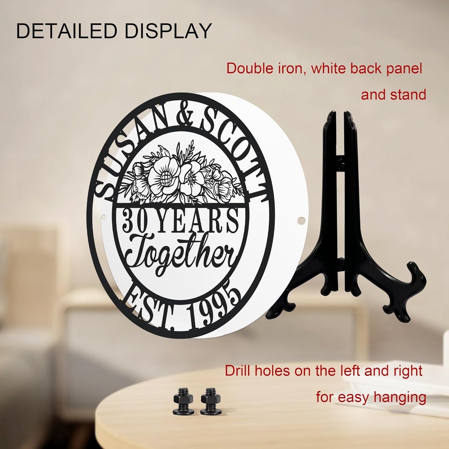 Personalized Christmas Gifts 2025 Best Housewarming Gifts Custom 50th or Any Year Wedding Anniversary Metal Sign Wedding Gifts Personalized Metal Name Signs Monogram Wall Decor