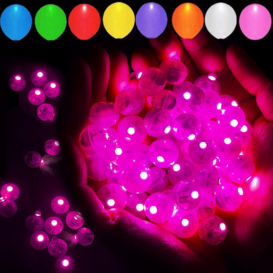 Aogist 200pcs Pink LED Balloon Light, Mini Tiny Light Round Led Ball Lamp for Paper Lantern Balloon Indoor Outdoor Party Event Birthday Party Wedding Decoration Halloween Christmas Supplies
