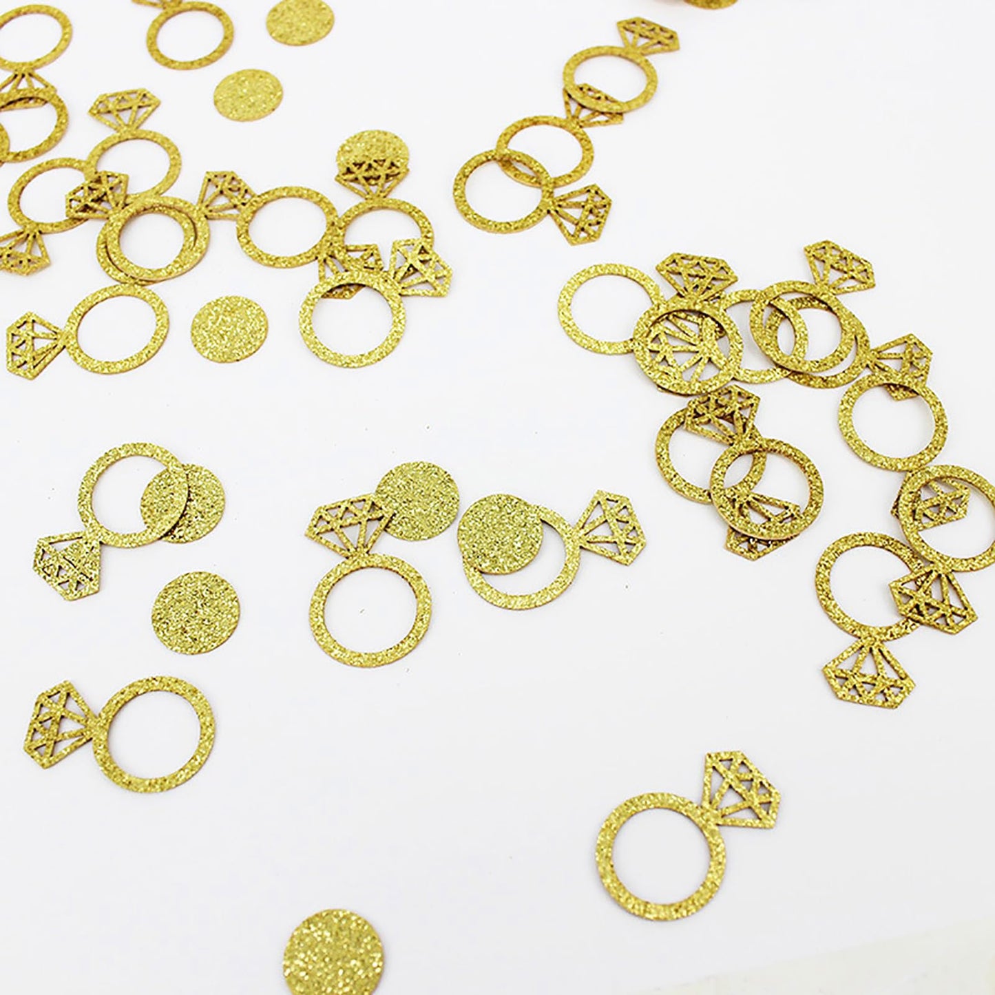 Gold Wedding Confetti, 100 Pcs I DO Engagement