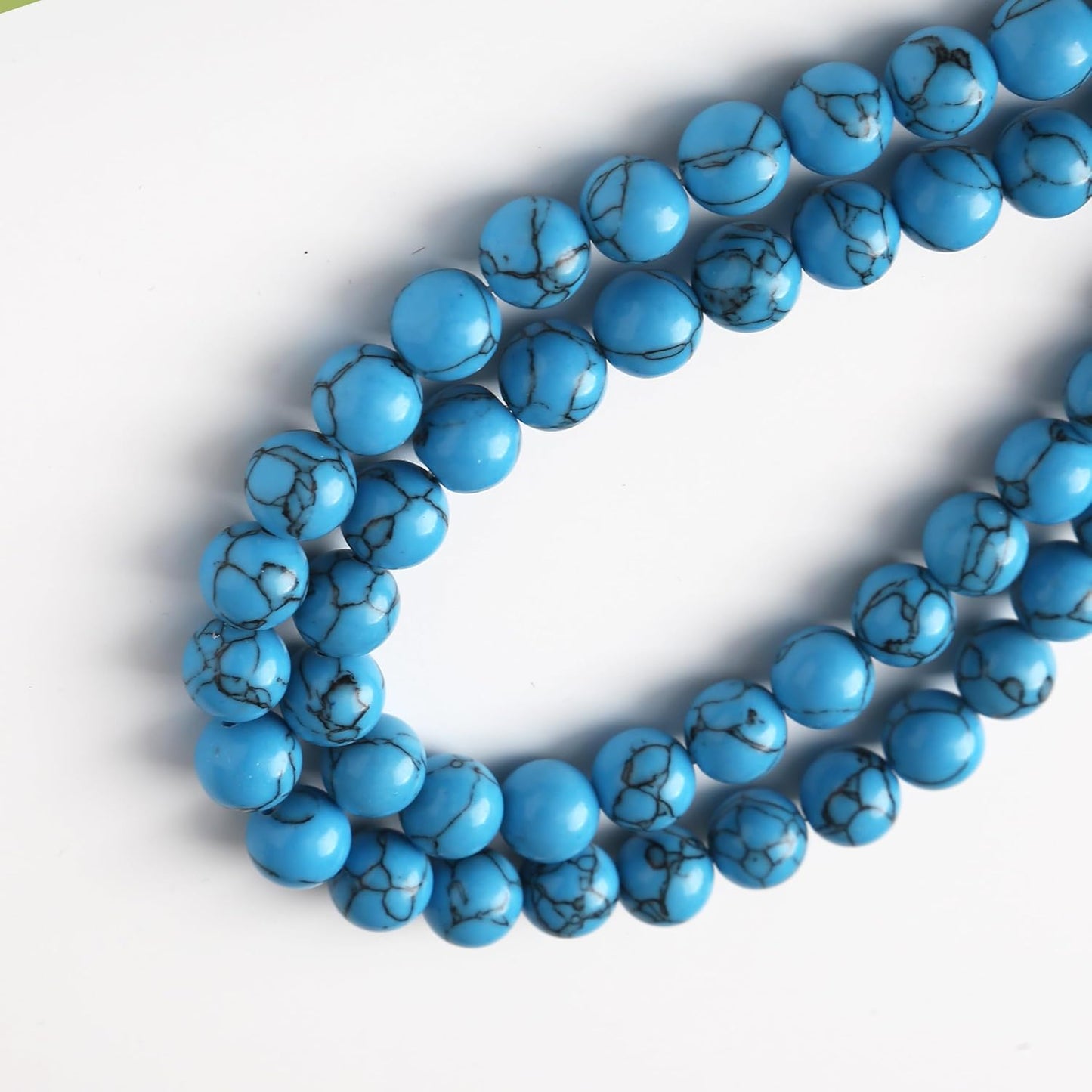 River Stone Blue Turquoise Stone Beads for Jewelry Making DIY Craft Gemstone Beads Kit (12mm, 30pcs) Cosmic Crystal Pebbles for Bracelets, Necklaces, Home Decor