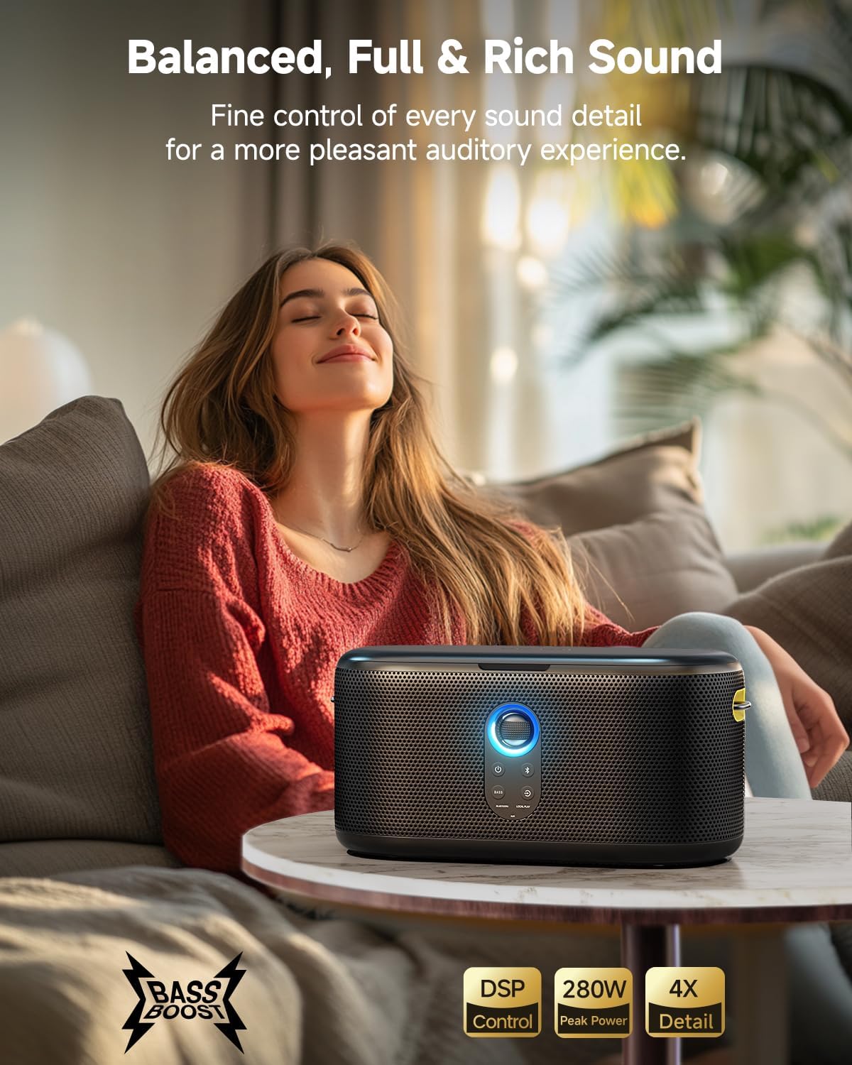 Ikarao Karaoke Machine for Adults, with Lyrics Display, Karaoke System for YouTube, 280W Speaker, Autotune & EQ, Connect to TV, Portable PA System with 2 Wireless Microphones for Home Outdoor Party