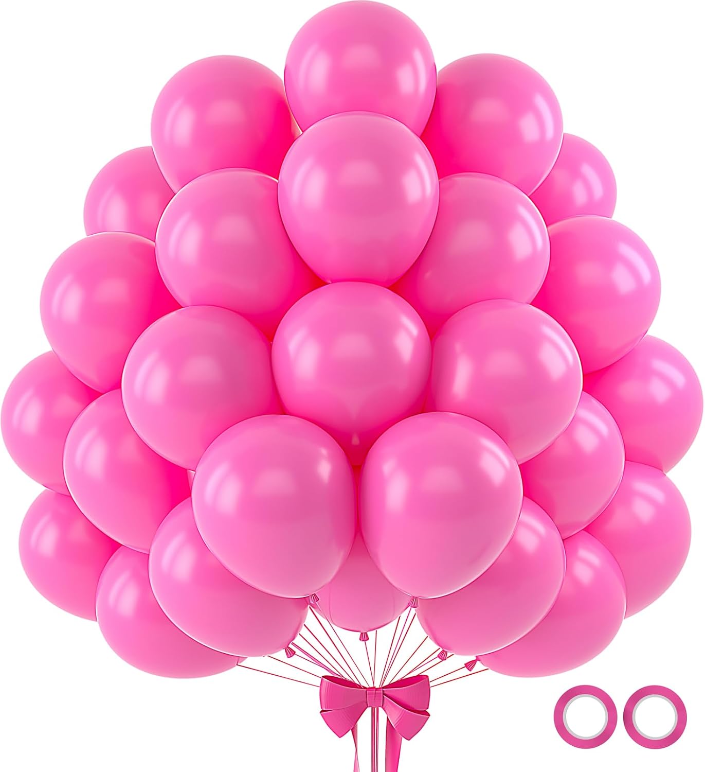 110pcs Hot Pink Balloons 12 Inch Fuschia Latex Balloon Garland Arch Kit for Birthday Baby Shower Anniversary Graduation Wedding Party Decorations