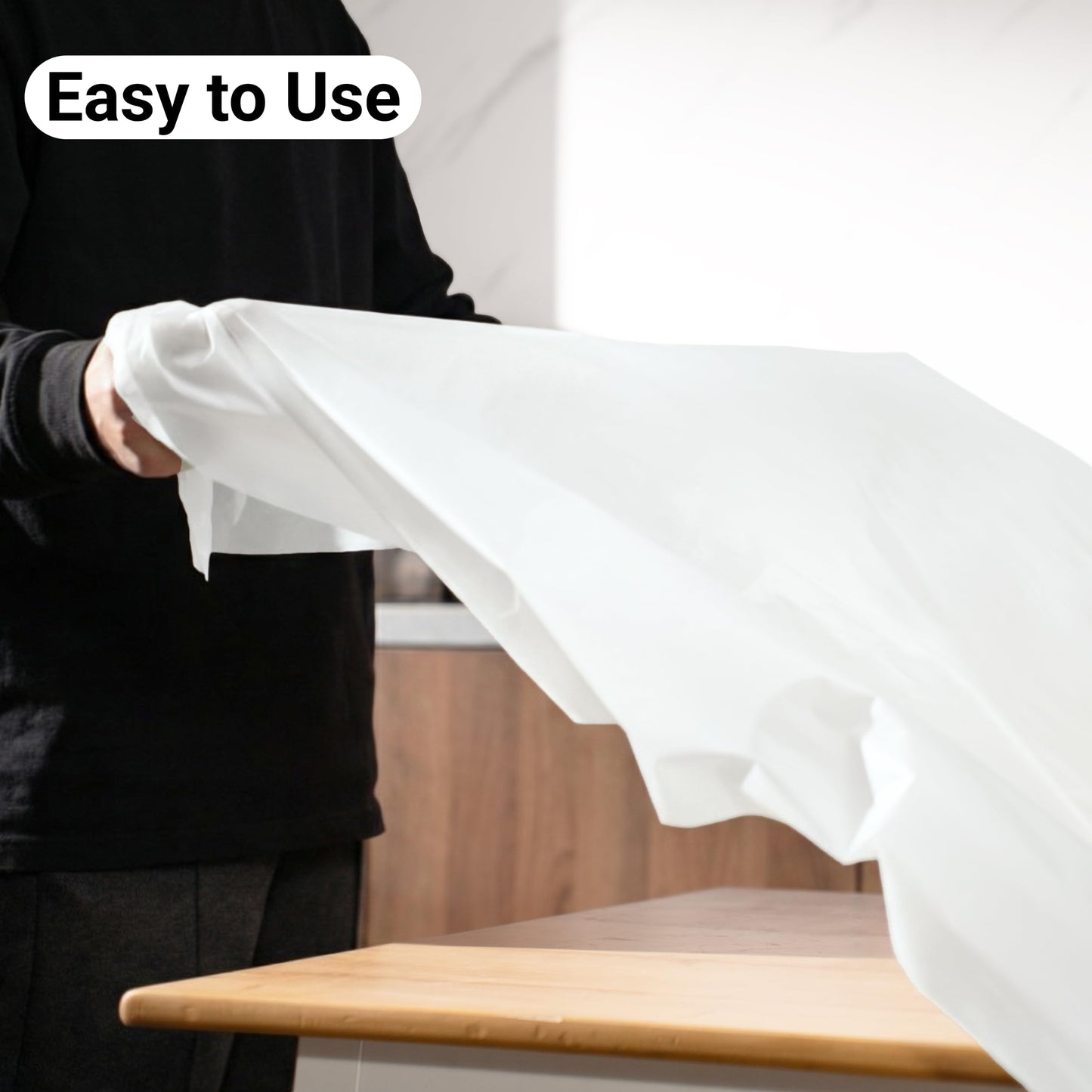 Auros 10-Pack Plastic Tablecloths, 54x108 Inch Disposable Table Covers, 8FT