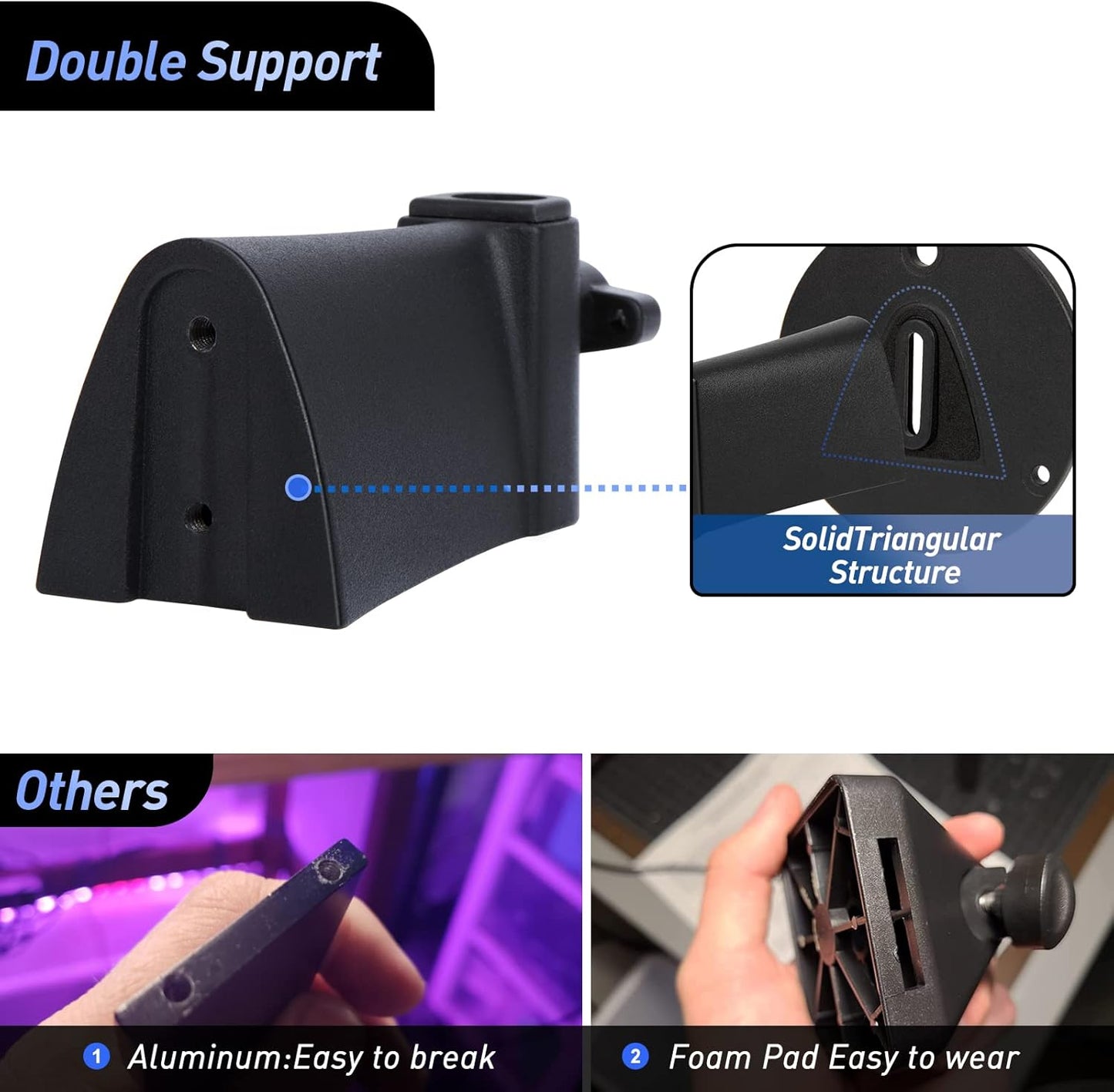 Microphone Wall Mount Boom Arm - Microphone Wall Mount for Mic holder，Horizontal Mounting Wall，Space Saving Desktop Metal Mic Stand Clamp by SUNMON