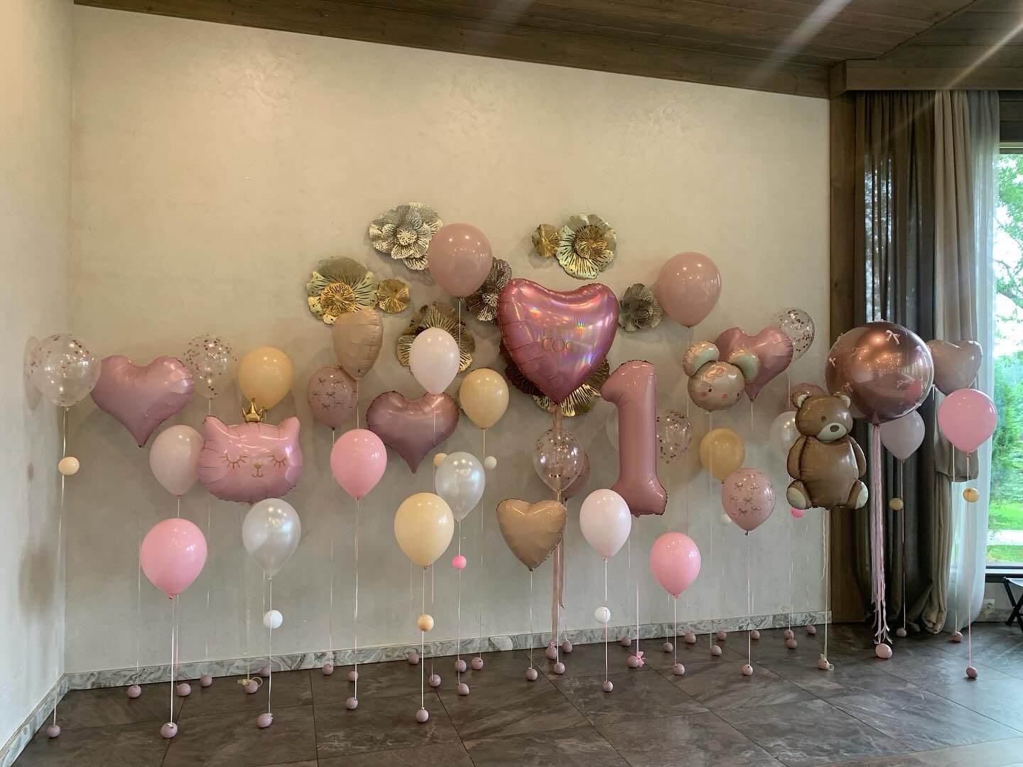 2 Balloon - Pastel Pink Birthday Number Balloons, 40 Inch Decorations