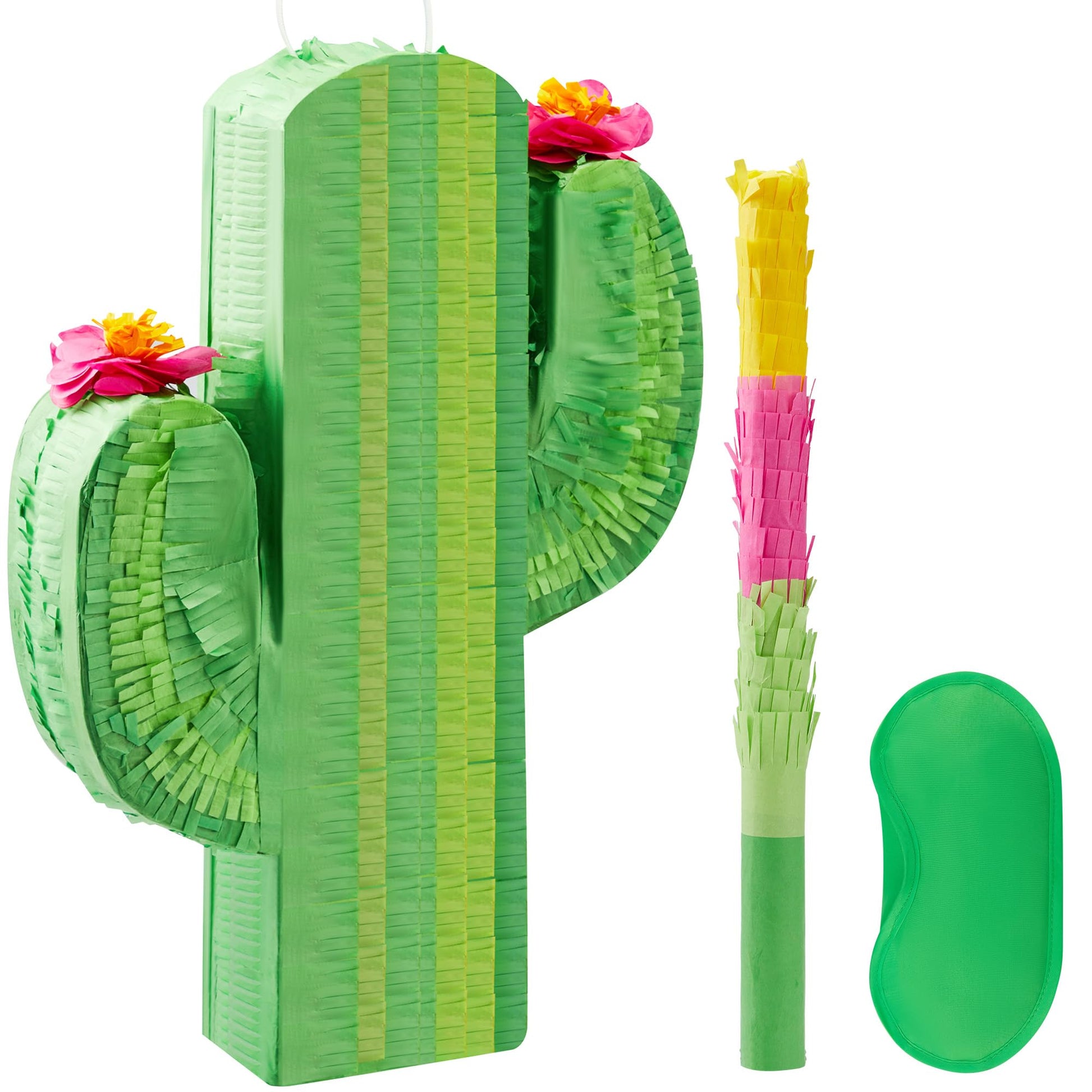 Cinco De Mayo Cactus Pinata for Kids Birthday Party, (16.75x11.25x3 in.) for Fun Fiesta Taco Party