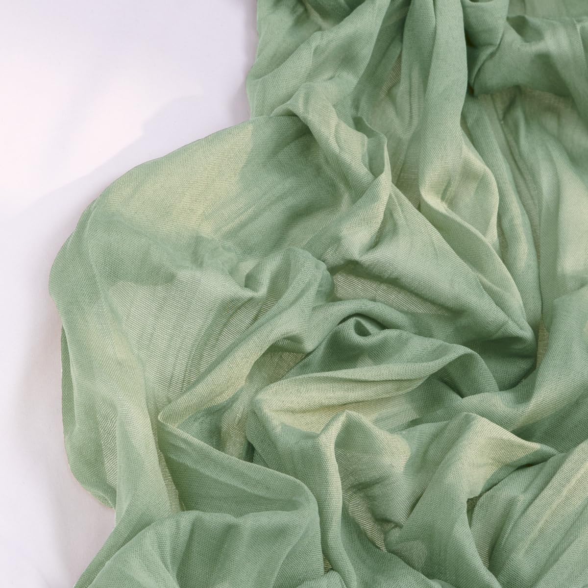 Sage Green Cheesecloth Table Runner 6 Pack Fall Table Runners Boho Gauze 120 Inches Sage Cheese Cloth Fall Table Decorations for Thanksgiving Wedding Bridal Baby Shower Tea Party