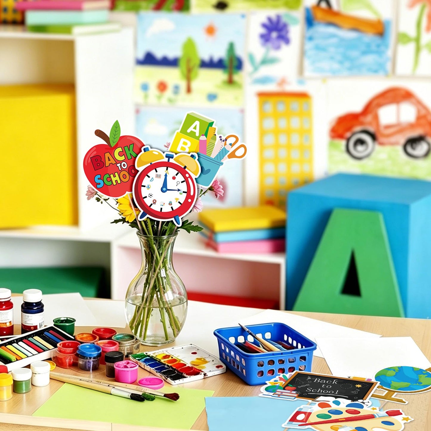 Back to School Party Centerpiece Sticks 24Pcs