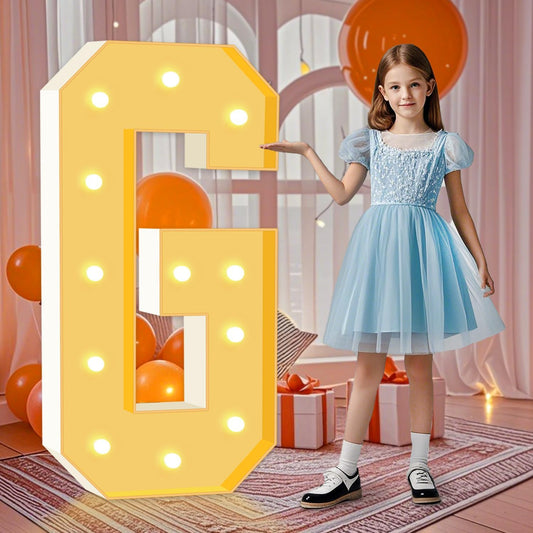 4FT Marquee Light Up Letters G, Warm White Marquee Letters for Birthday Party Decor, LED Light Letter for Graduation, Wedding, Engagement, Holiday Party Backdrop Arch Decoration