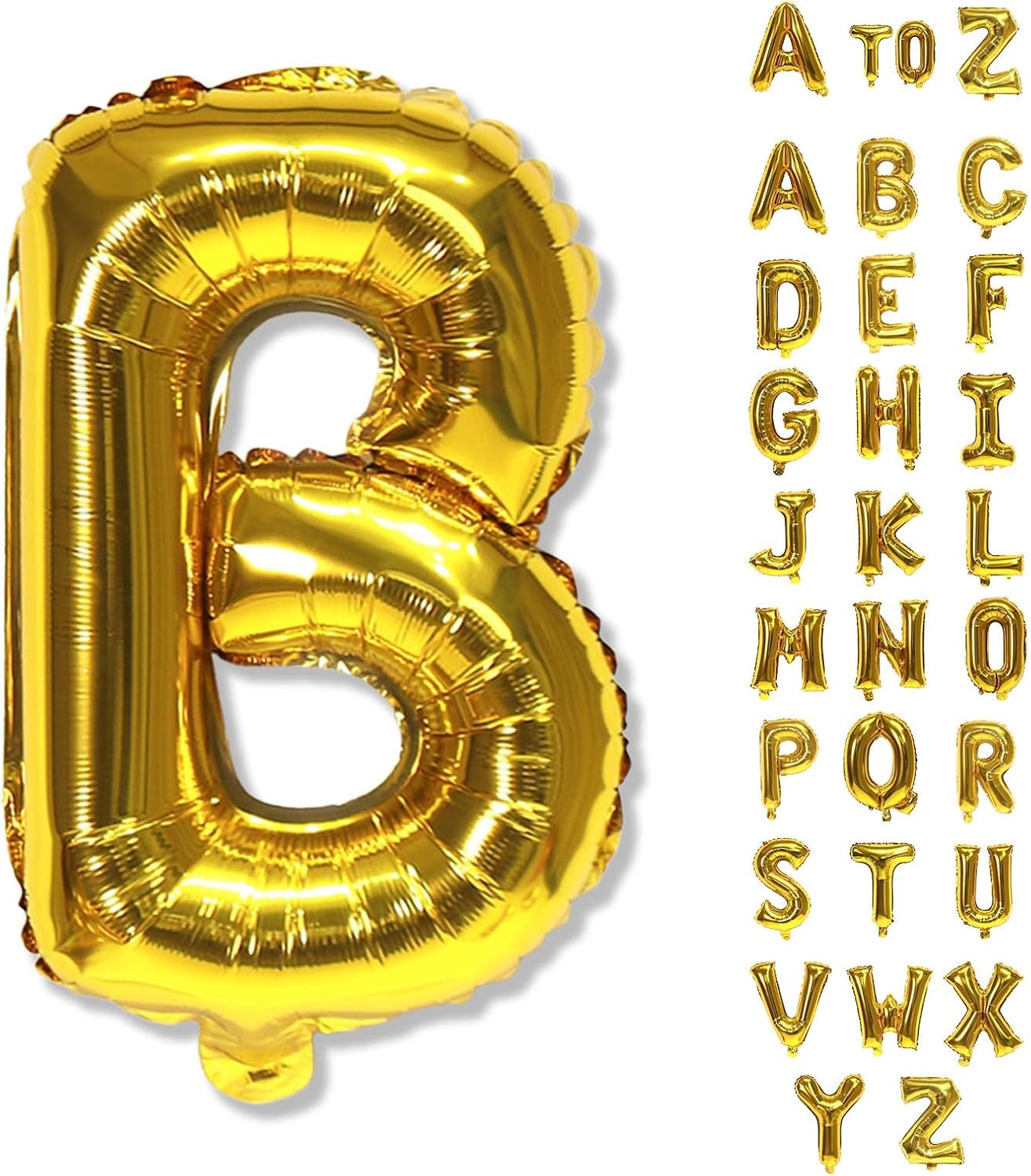 Foil Letter Balloons 40 Inch, Big Alphabet B Word Balloons, Large Self Inflating Name Balloon Letters Gold Decor, Helium Custom Letter Balloons for Women Birthday Party Anniversary Decoration Supplies