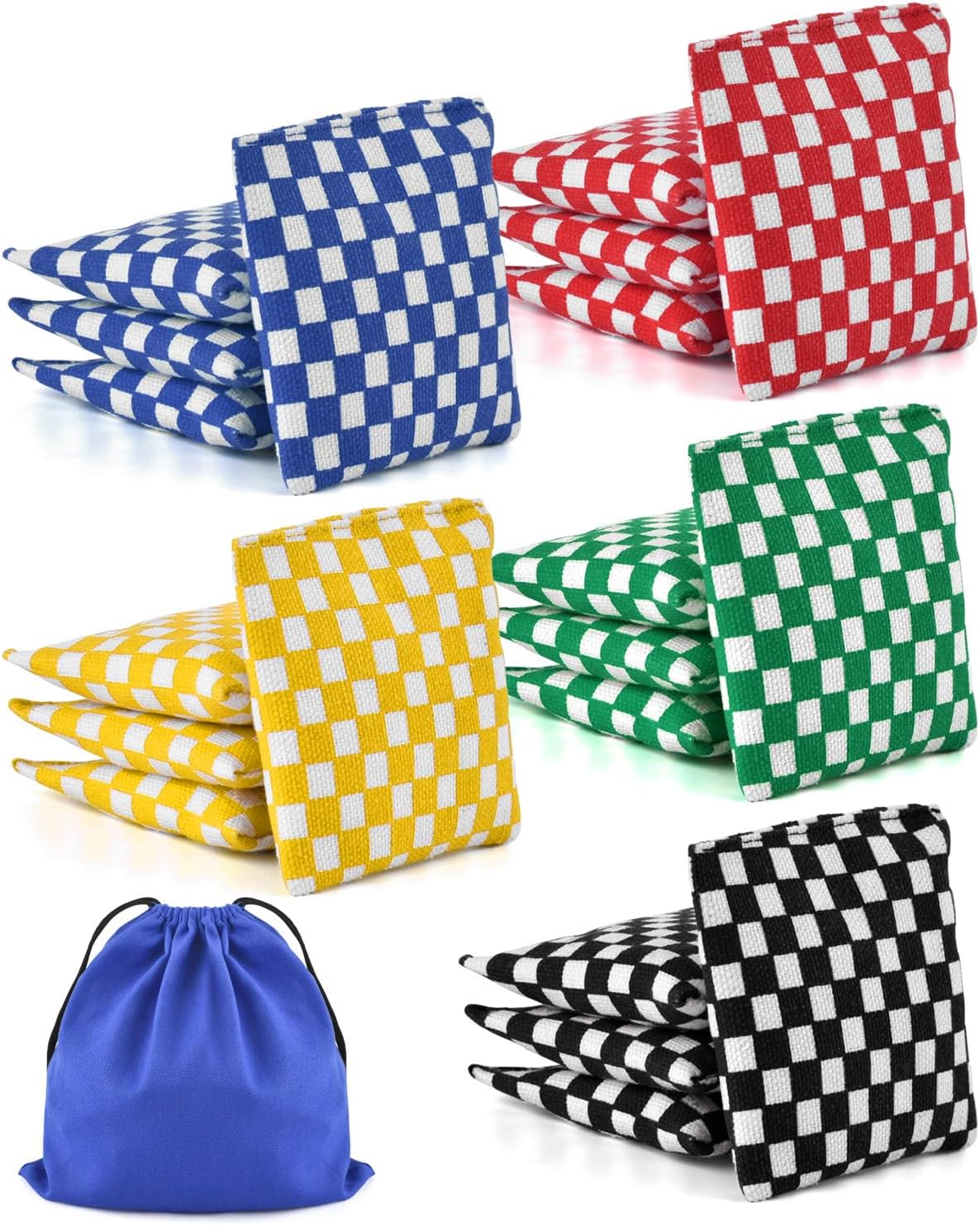 TINDTOP Mini Bean Bags for Tossing - 3.1" x 3.1", Cornhole Outdoor Toss Gaming Colorful Canvas Bean Bags Carnival Games Kids Beanbags Throwing Games for Kids